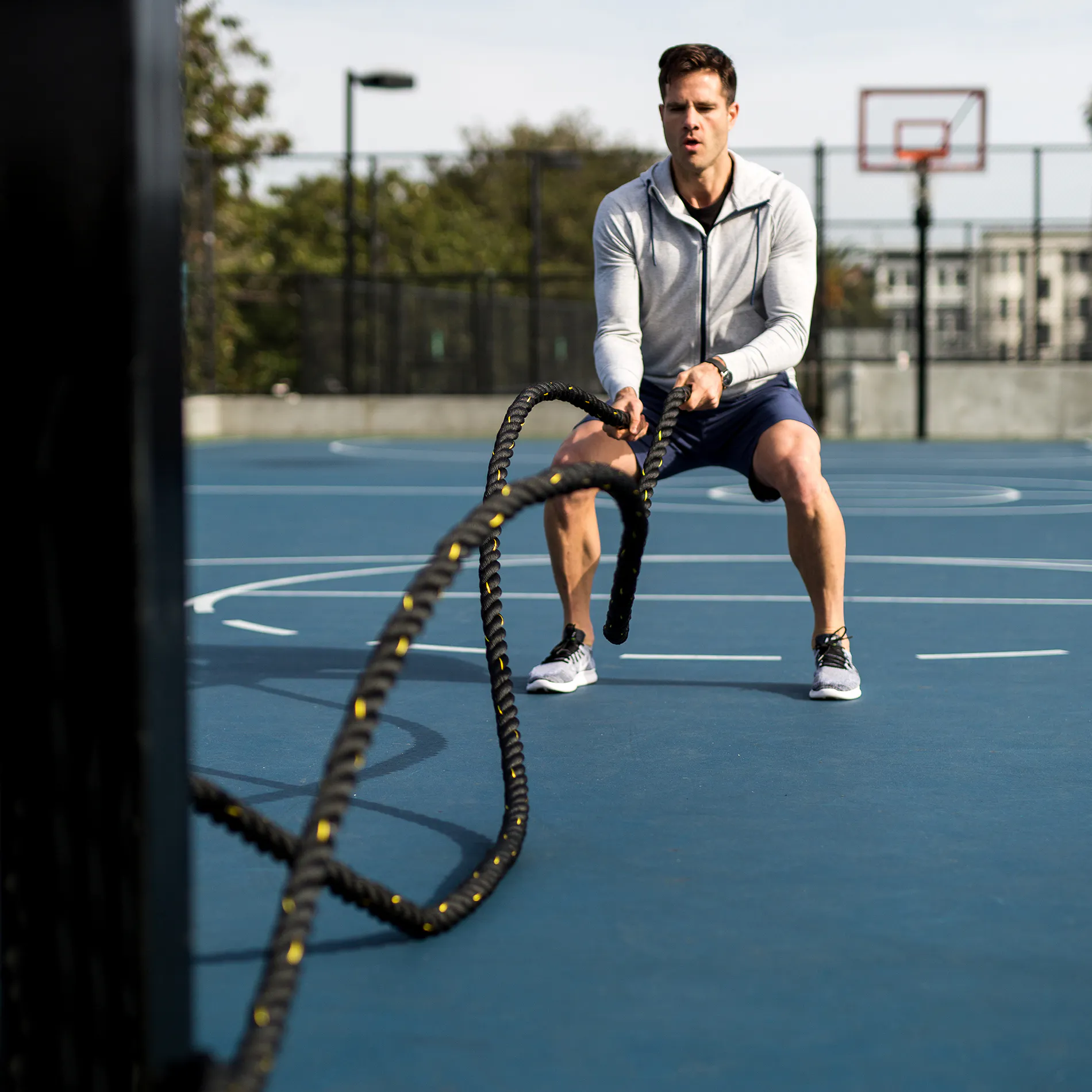 TRX Battle Rope - 30ft - Black + Yellow | undefined | Huckberry
