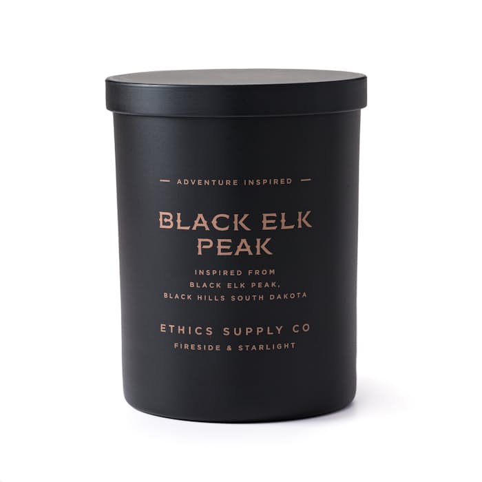 Ethics Supply Co. Black Elk Peak Candle Black/Gold Home Huckberry