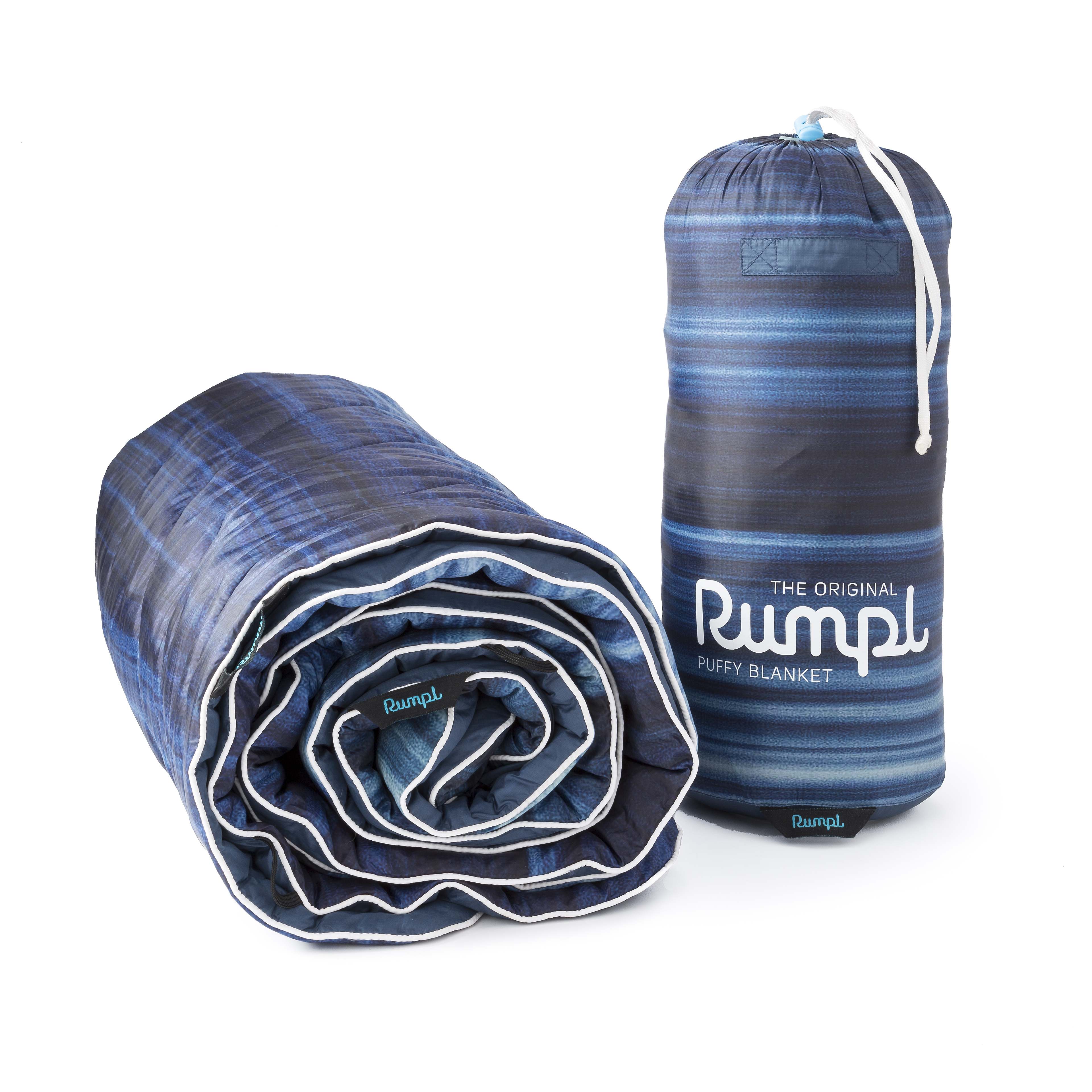 Rumpl Exclusive Ocean Dusk Puffy Blanket Throw Ocean Dusk Lines