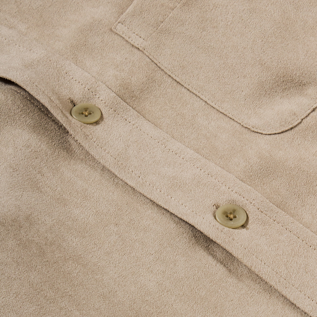 Corridor Natural Vege Suede Overshirt - Tan | undefined