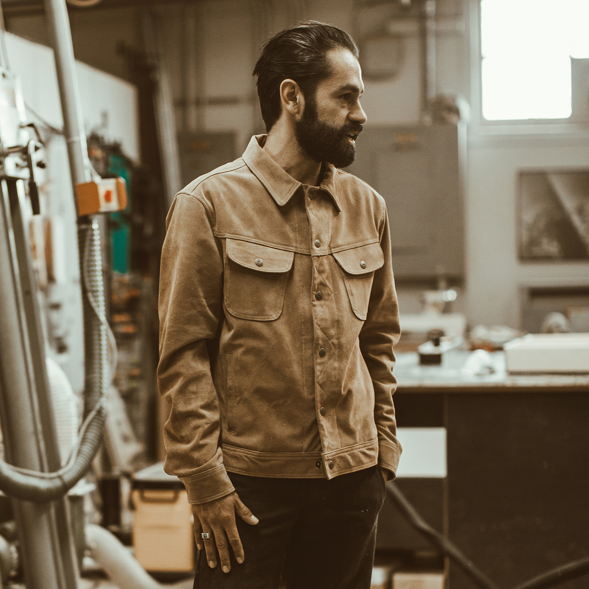 Taylor Stitch The Long Haul Jacket - Sand Suede | undefined