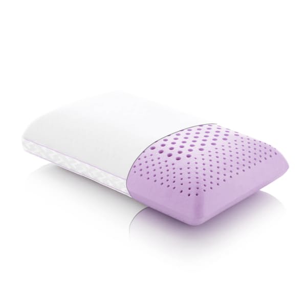 Malouf Zoned Dough Memory Foam Pillow Calming Lavender Queen