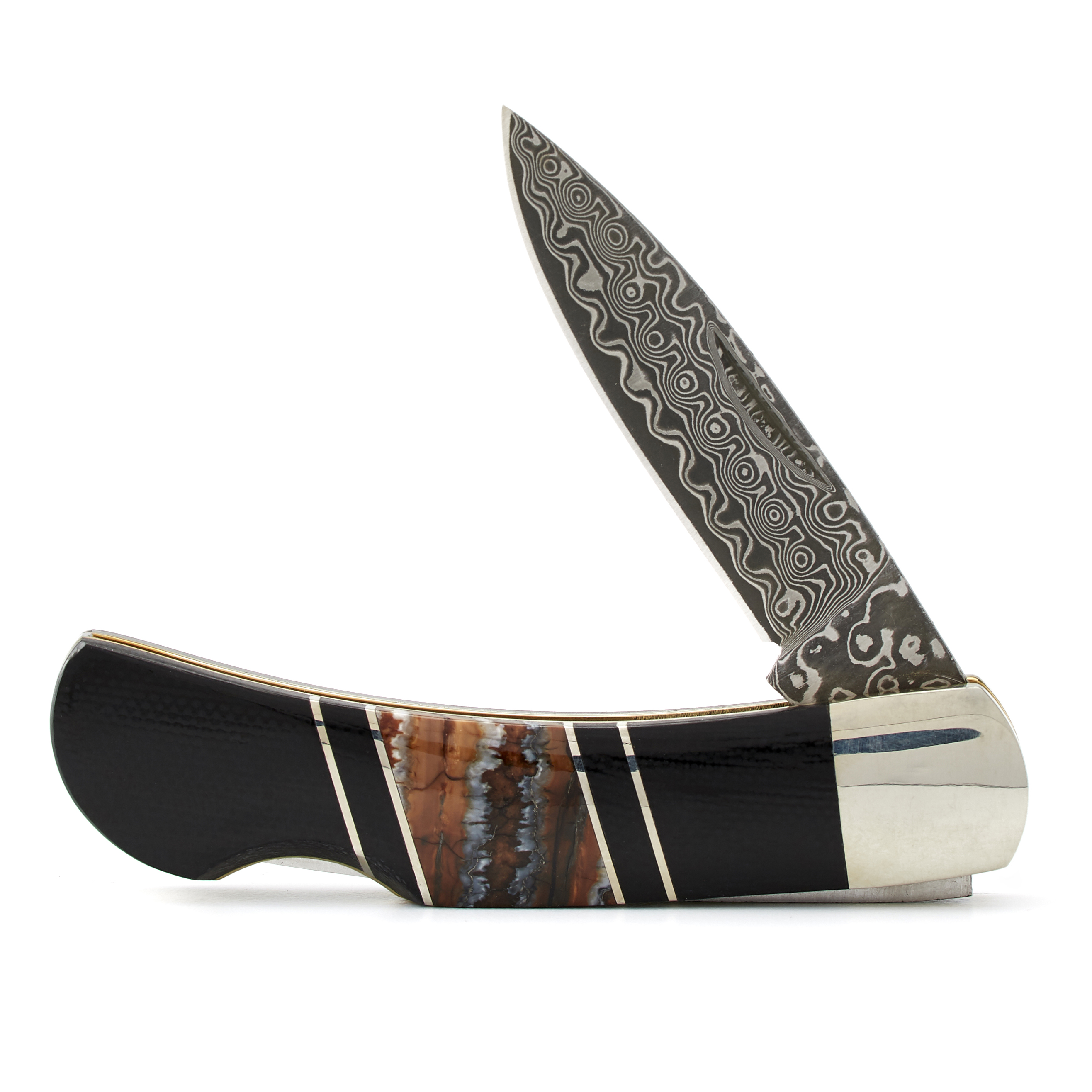 Santa Fe Stoneworks G-10 + Natural Mammoth Tooth Damascus