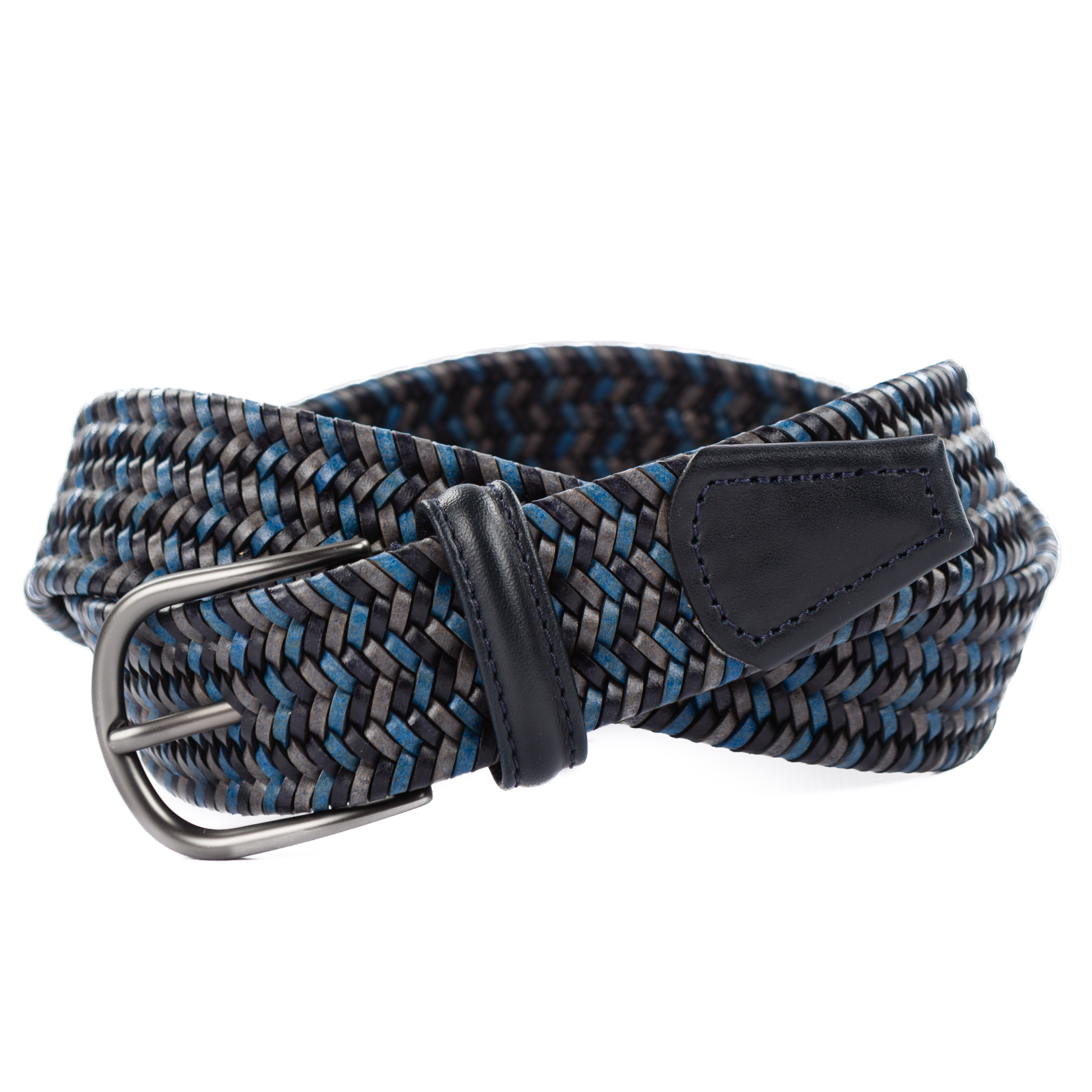 L'AIGLON woven elastic belt (BLACK×NAVY) L'AIGLON woven elastic belt (BLACK×NAVY) | everyone