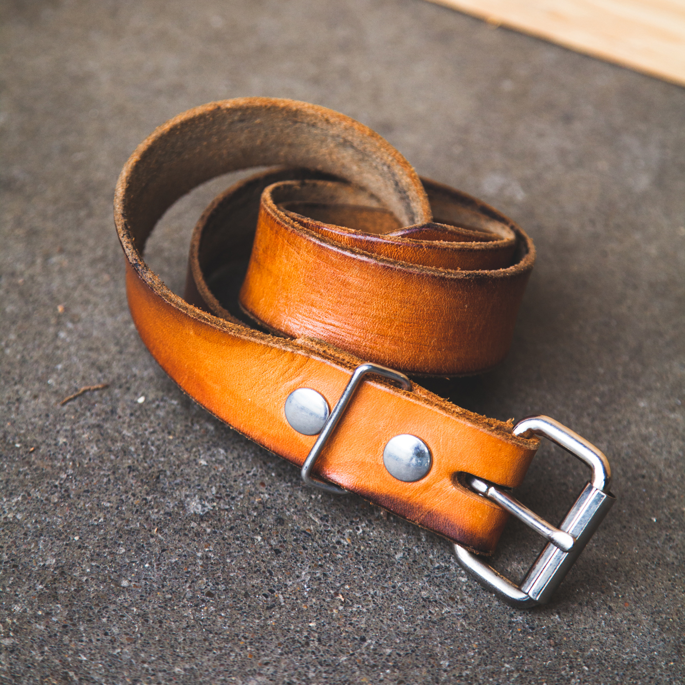Tanner Goods Classic Belt Natural w/Brass undefined Huckberry