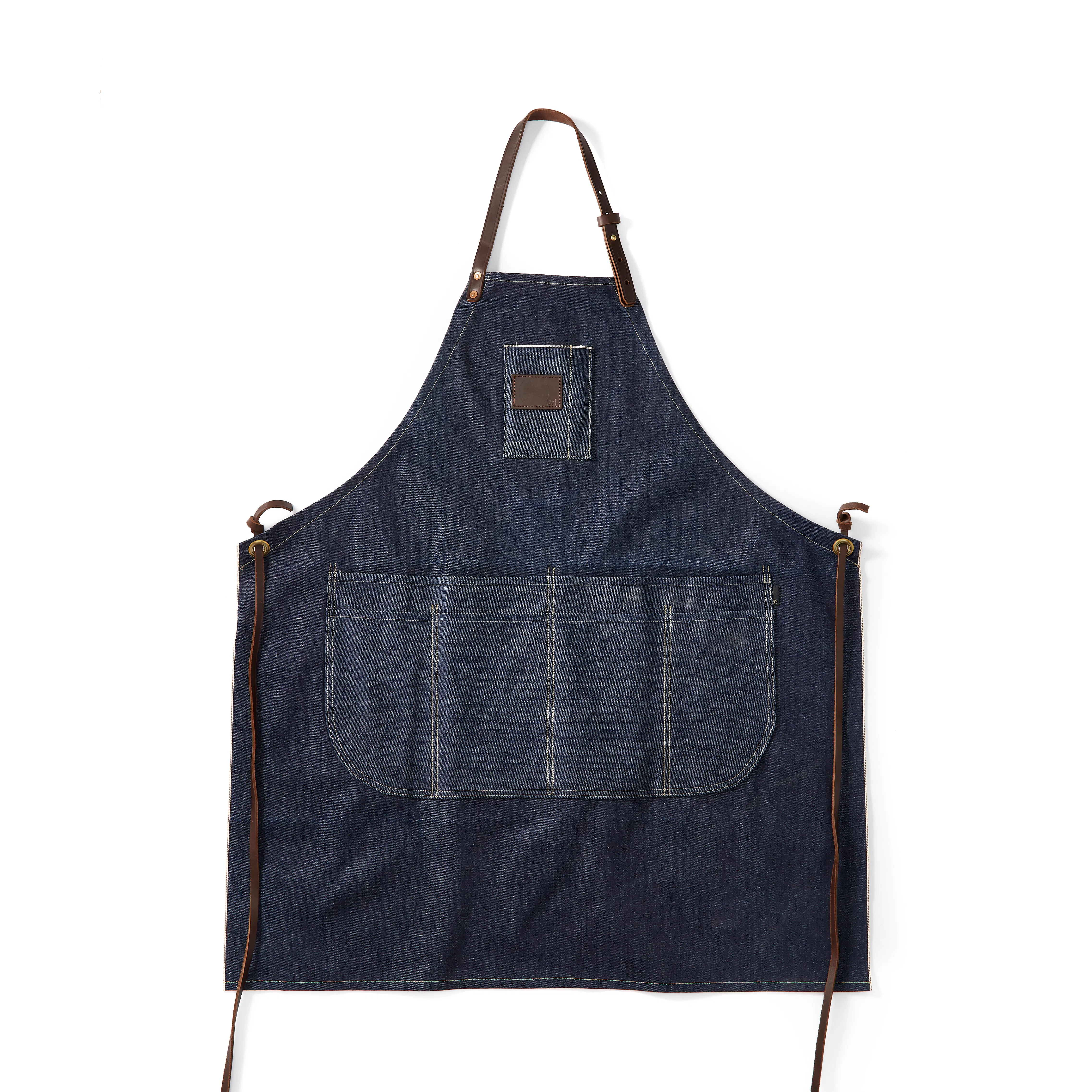 UBi-IND Apron - Selvedge Denim/Leather | undefined | Huckberry