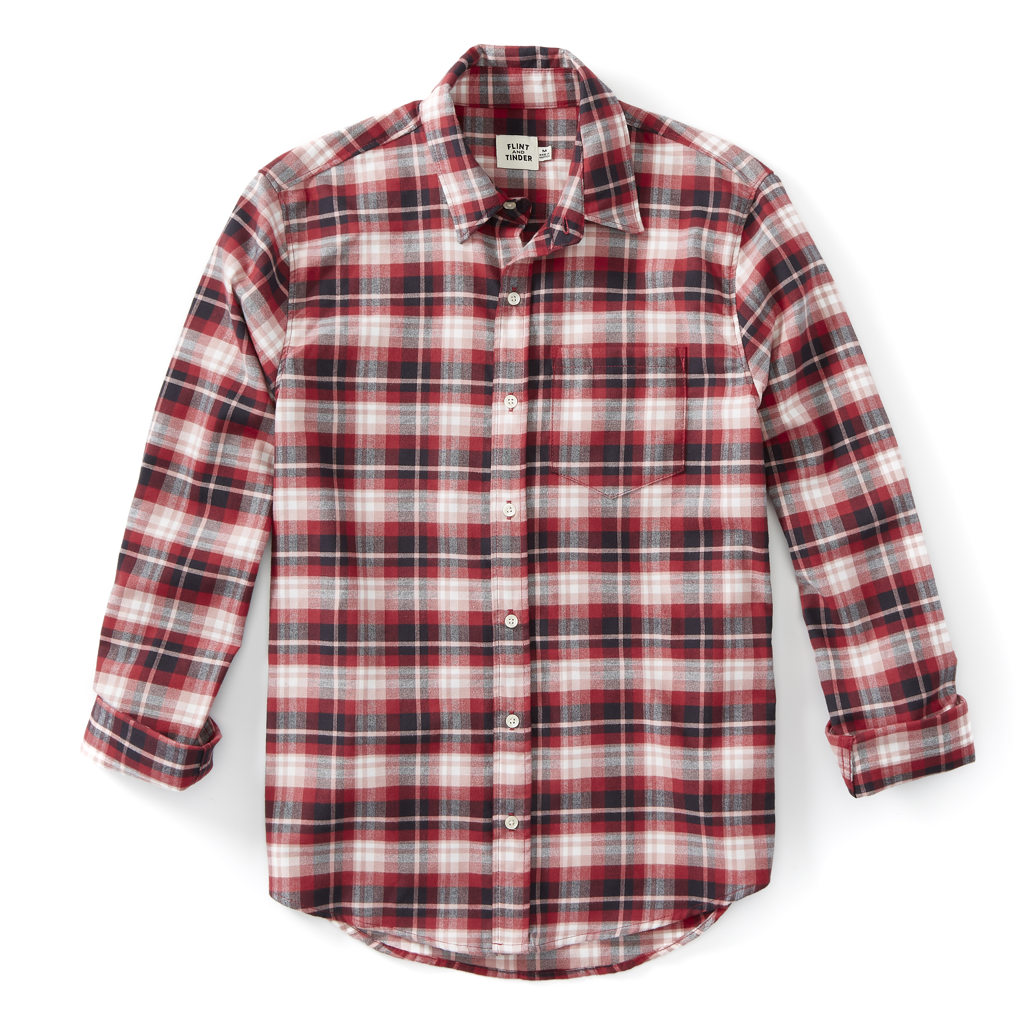red flannel button down