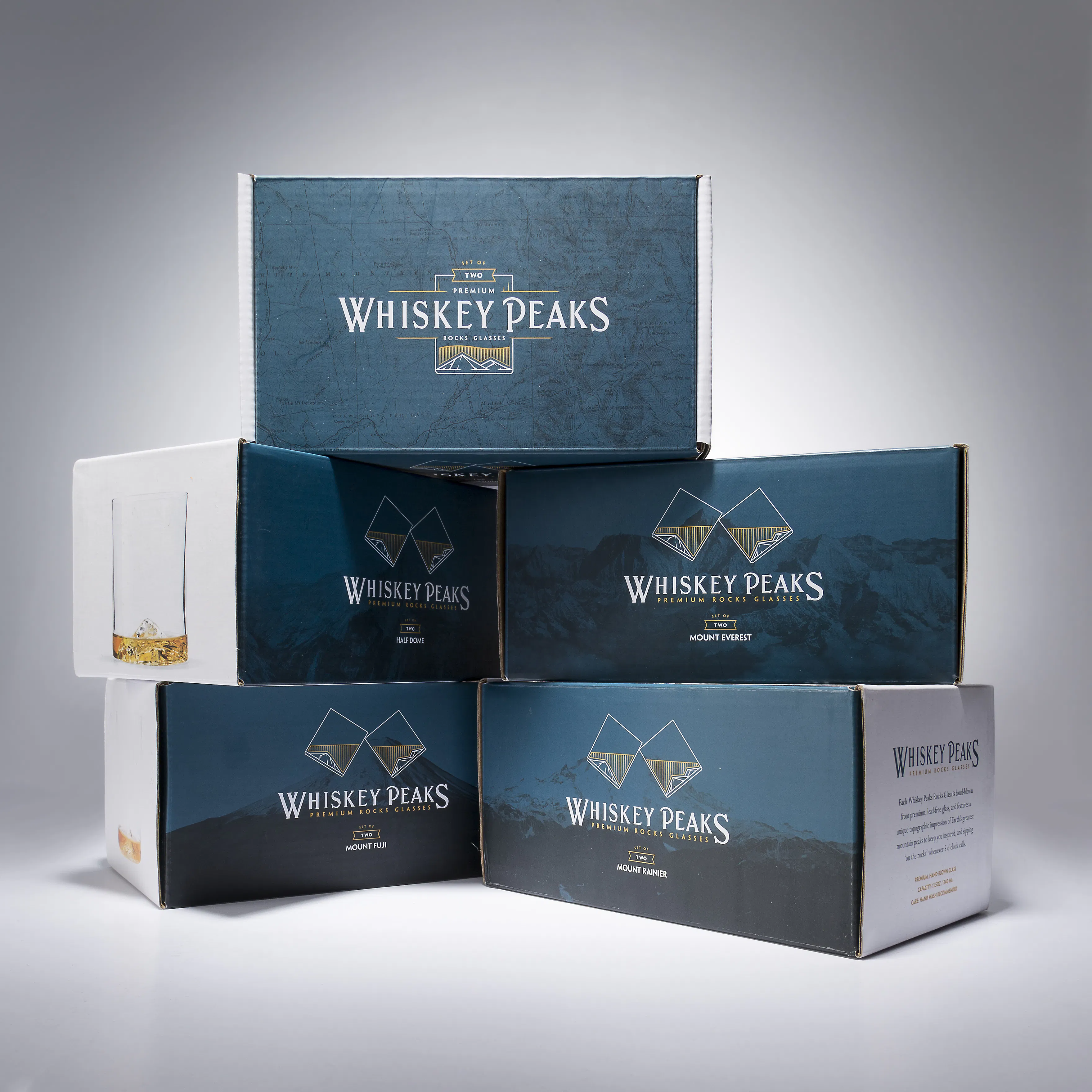 Whiskey Peaks Whiskey Glasses