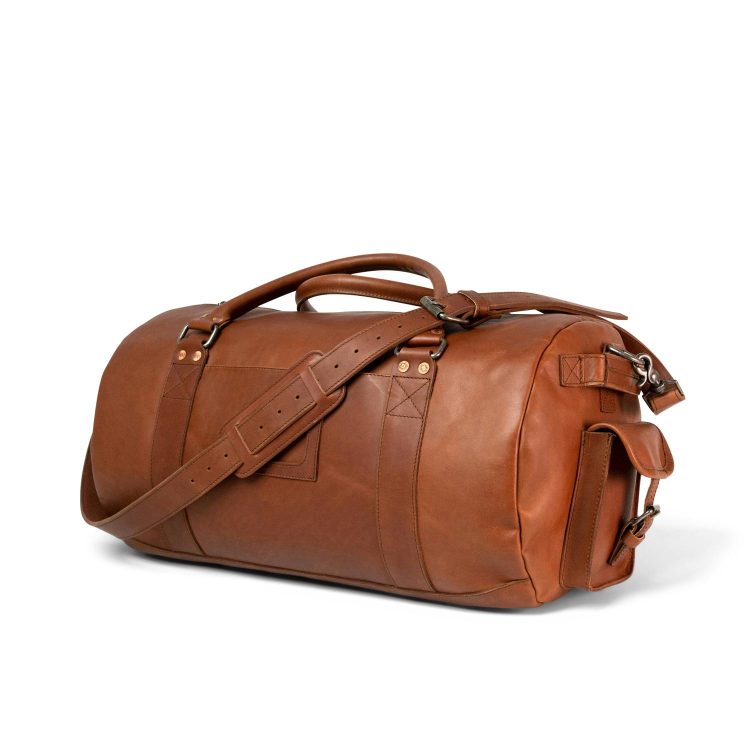Denver Leather Belted Briefcase | Autumn Brown & Dark Briar