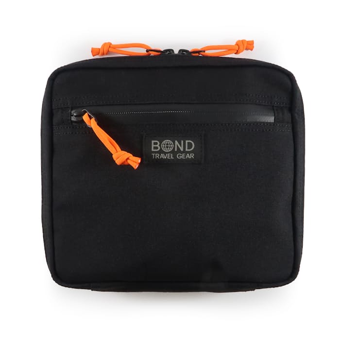 Bond Travel Gear Escapade Gear Pouch Black Orange Huckberry