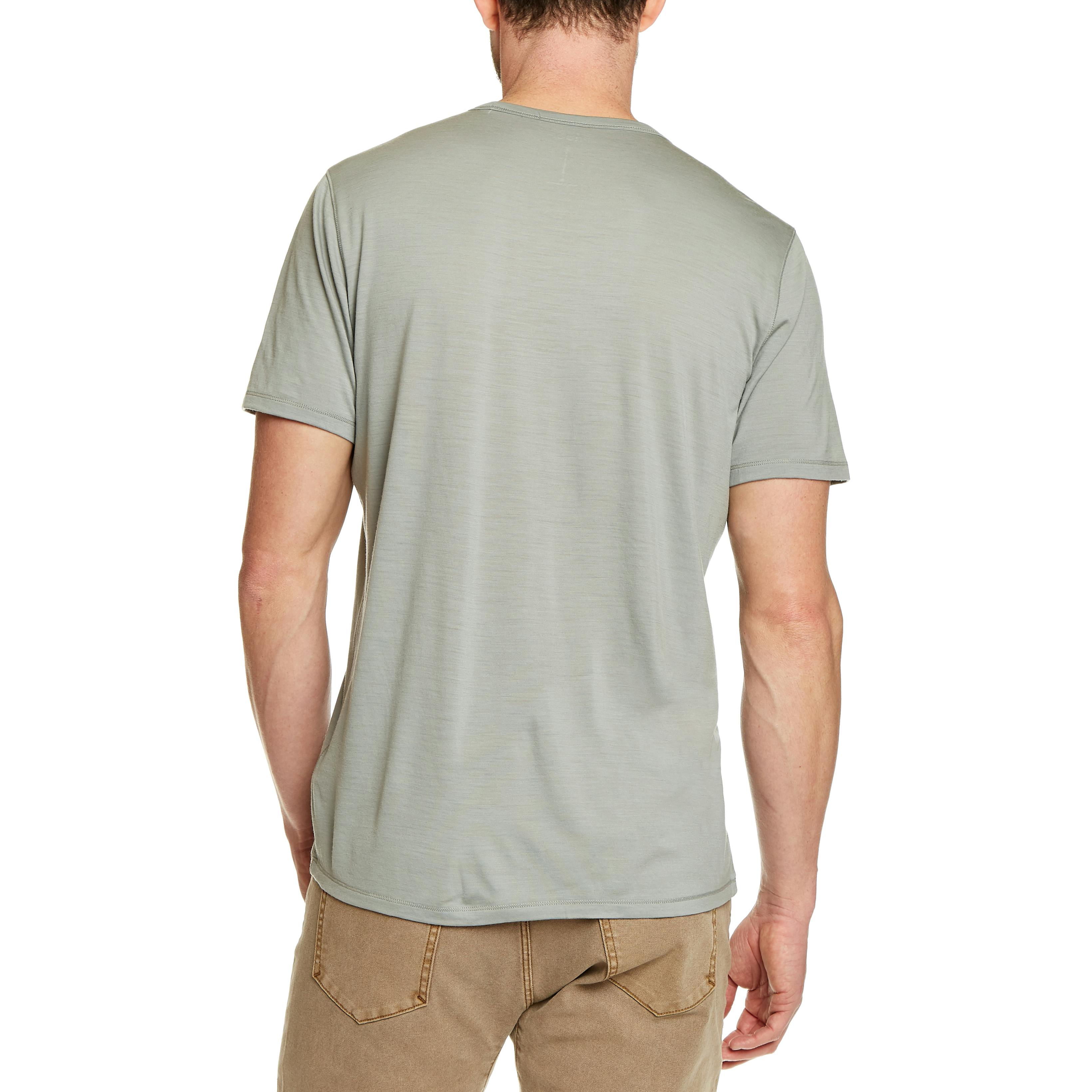 Huckberry Proof - Camiseta de lana merino de 72 horas para hombre, ajuste  de rendimiento, manga corta, cuello redondo, absorbe la humedad y es