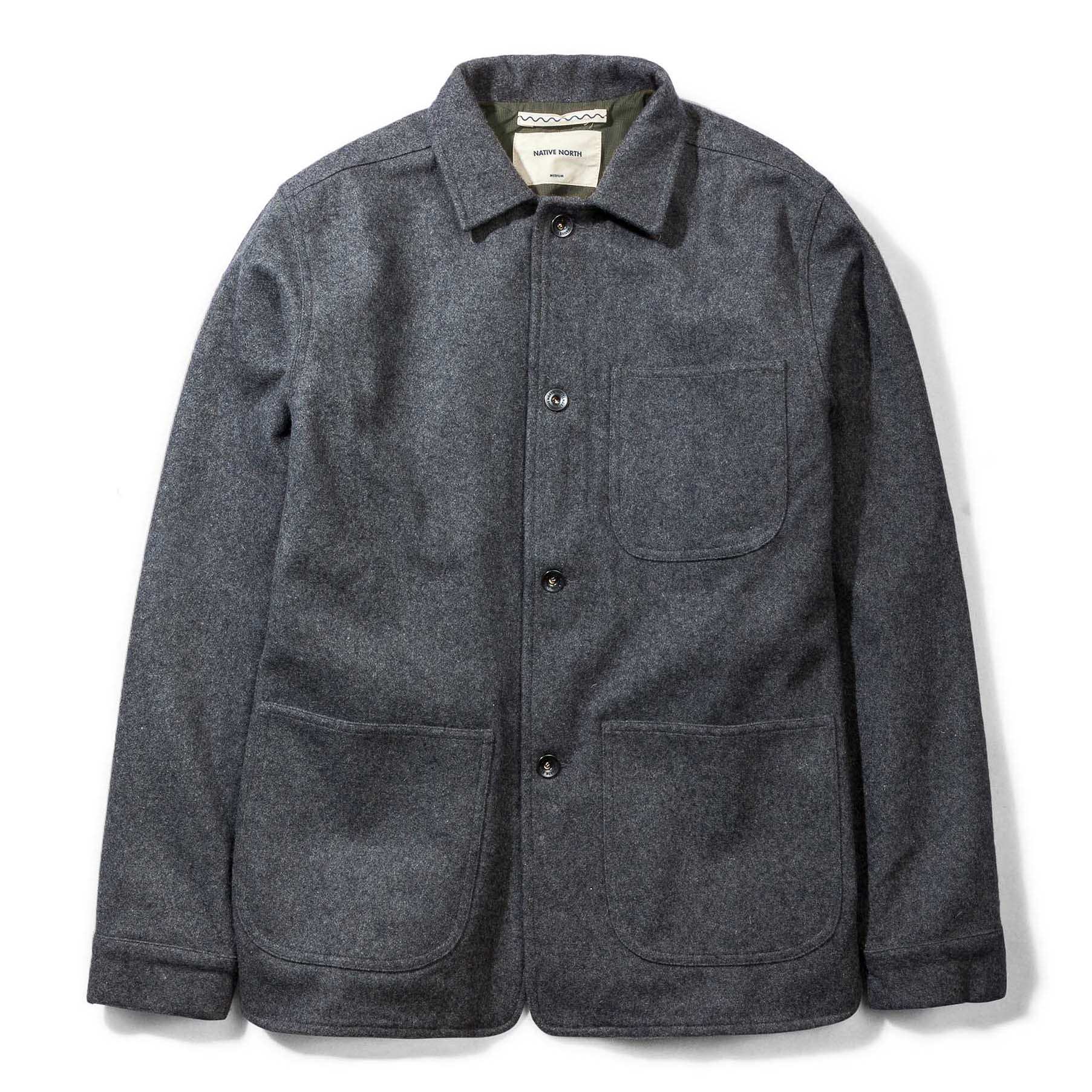 ジャケット・アウター Haltbar murkudis archive wool jacket Ash wool jacket dark grey