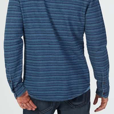 Faherty Brand Knit Seasons Shirt - Java Indigo