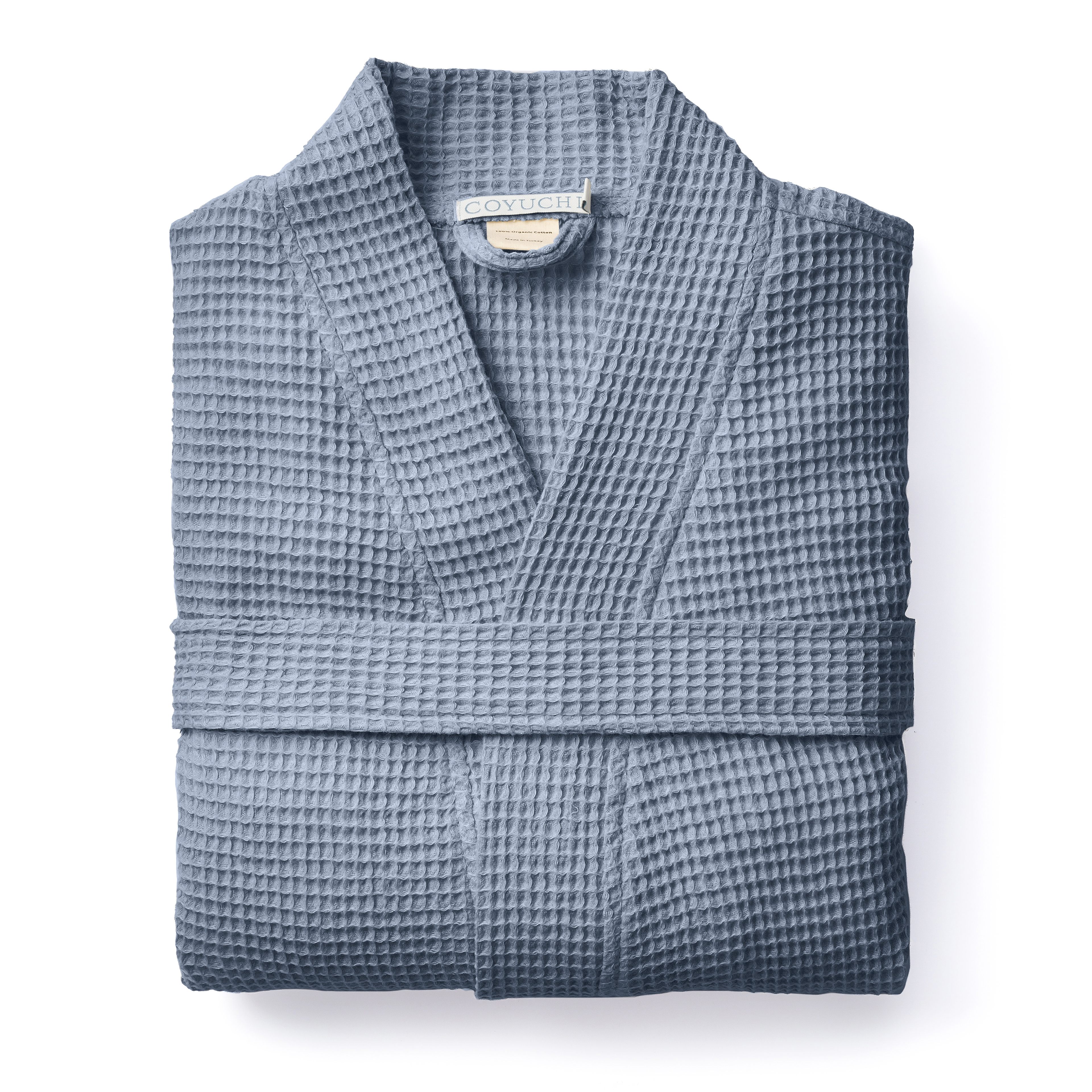 MockNeckLongSleevesT Waffle 【kiryuyrik】 Coyuchi Organic Waffle Robe - Lagoon | undefined | Huckberry