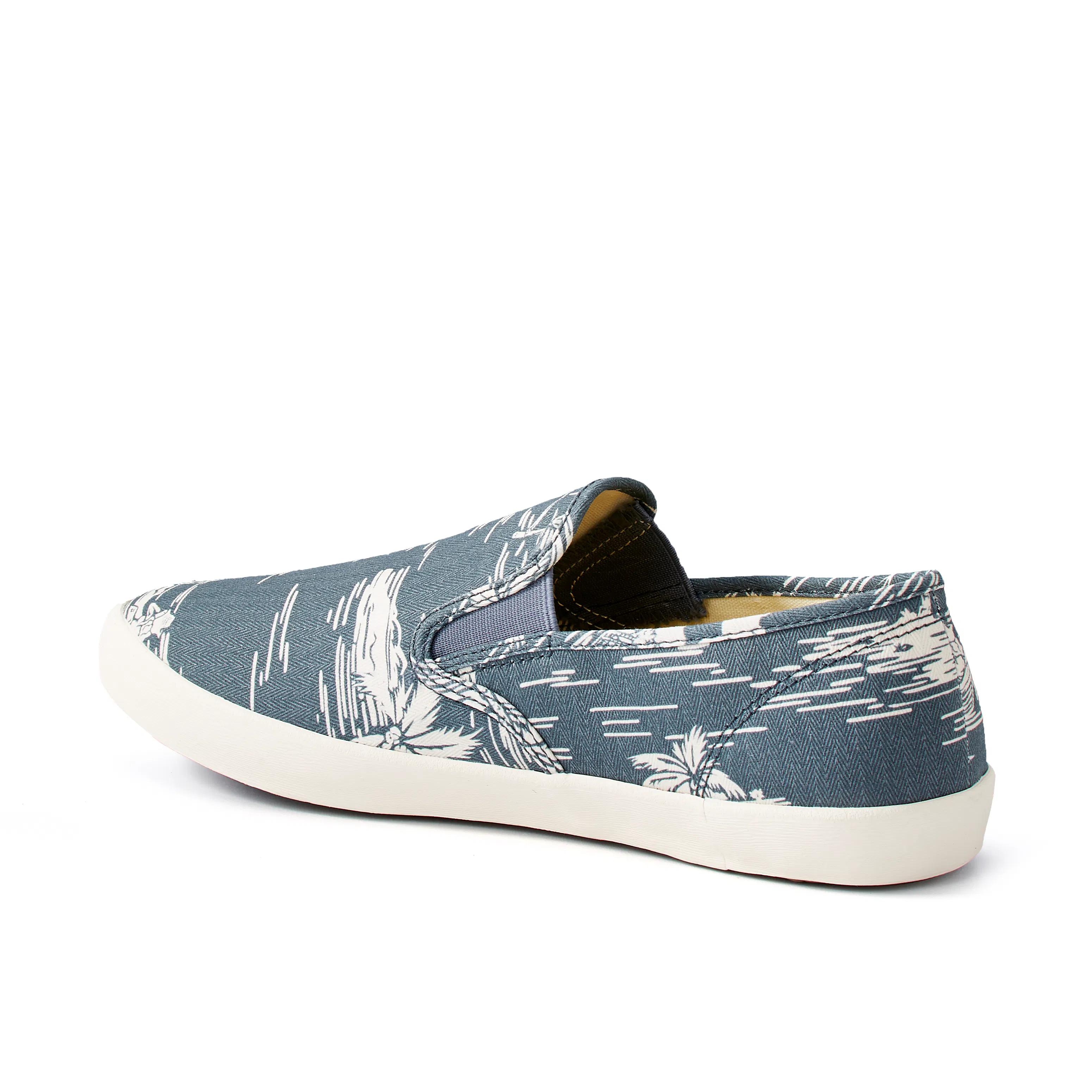 SeaVees Baja Beachcomber Hawaiian Palm Tree Print Deck Boat Slip-On Loafers Customizable Sunset Vans Slip-ons | Painted Shoes | Beach  main image 4