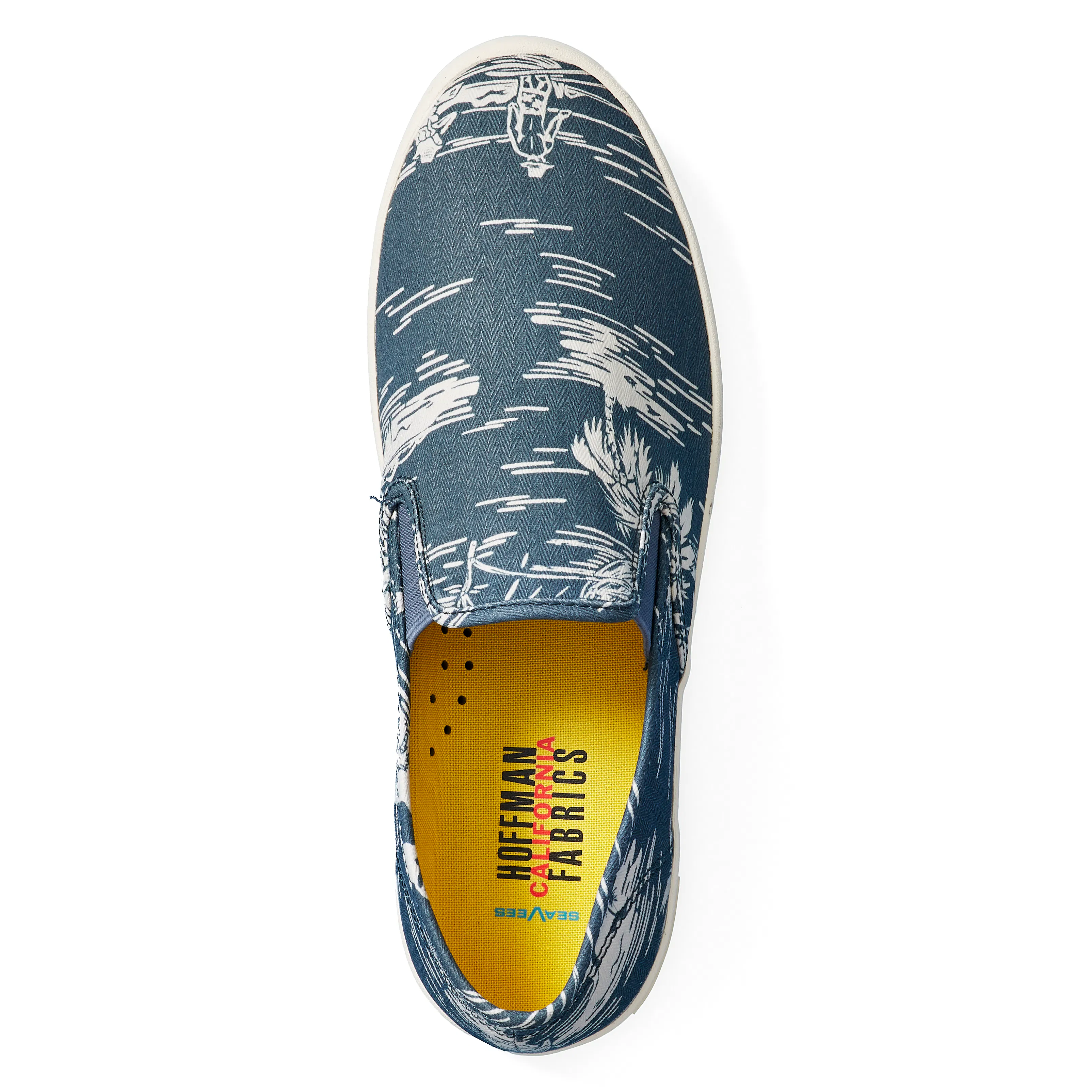 SeaVees Baja Beachcomber Hawaiian Palm Tree Print Deck Boat Slip-On Loafers Customizable Sunset Vans Slip-ons | Painted Shoes | Beach  main image 3
