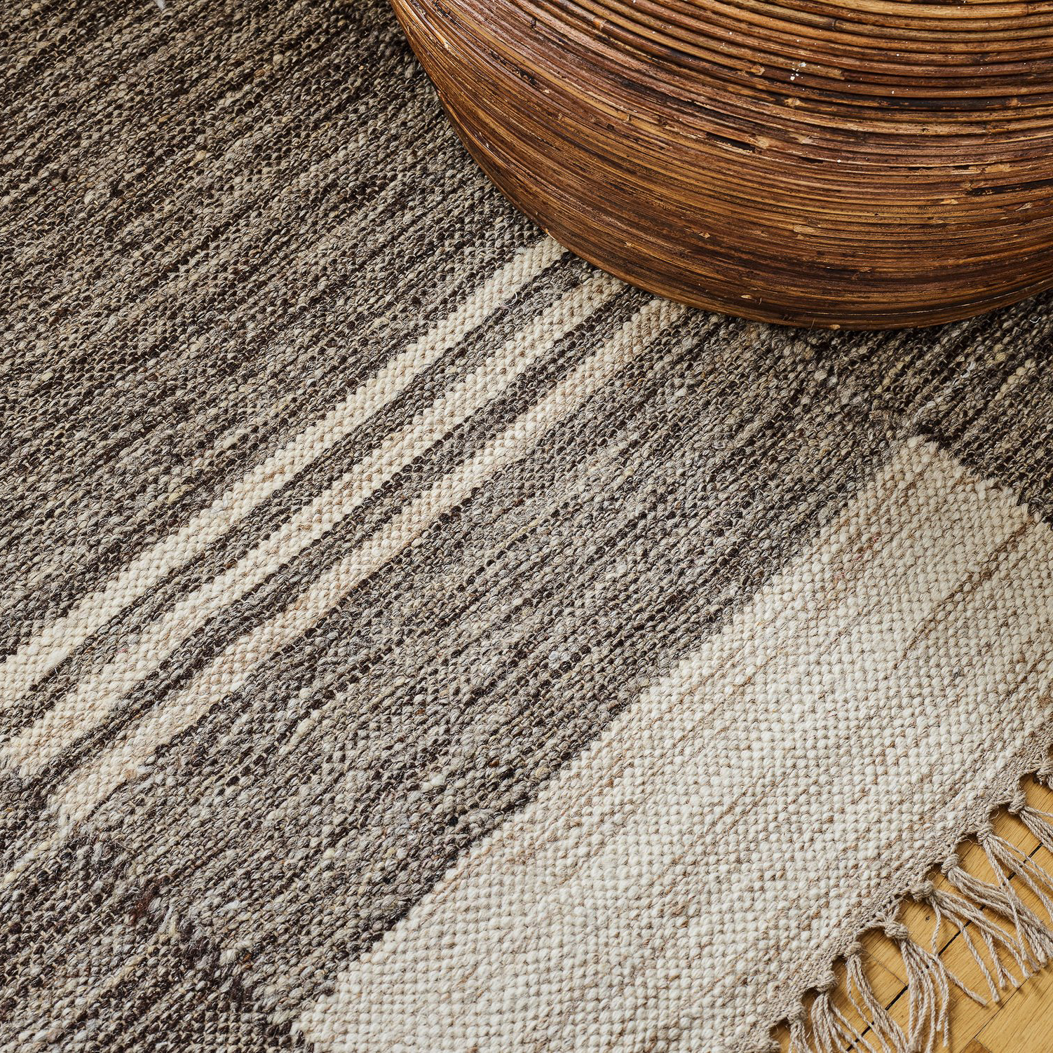 Revival Rugs Ledger Medium Charcoal/Brown Rugs Huckberry