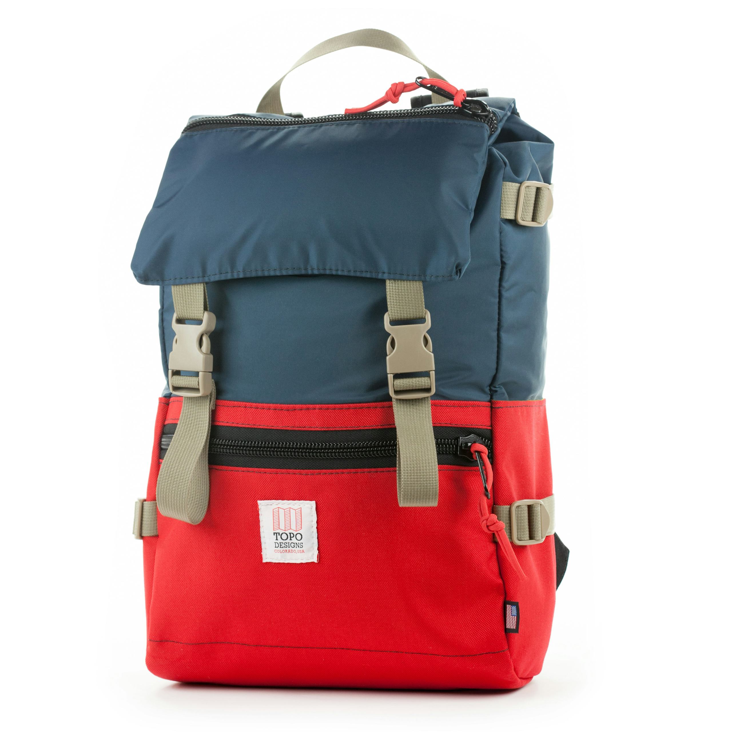 Topo Designs Rover Pack - Navy/Red | Backpacks | Huckberry