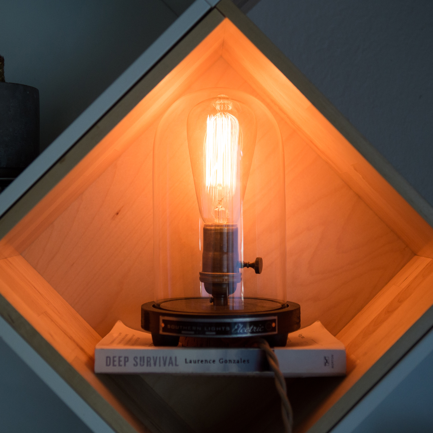 original bell jar table lamp