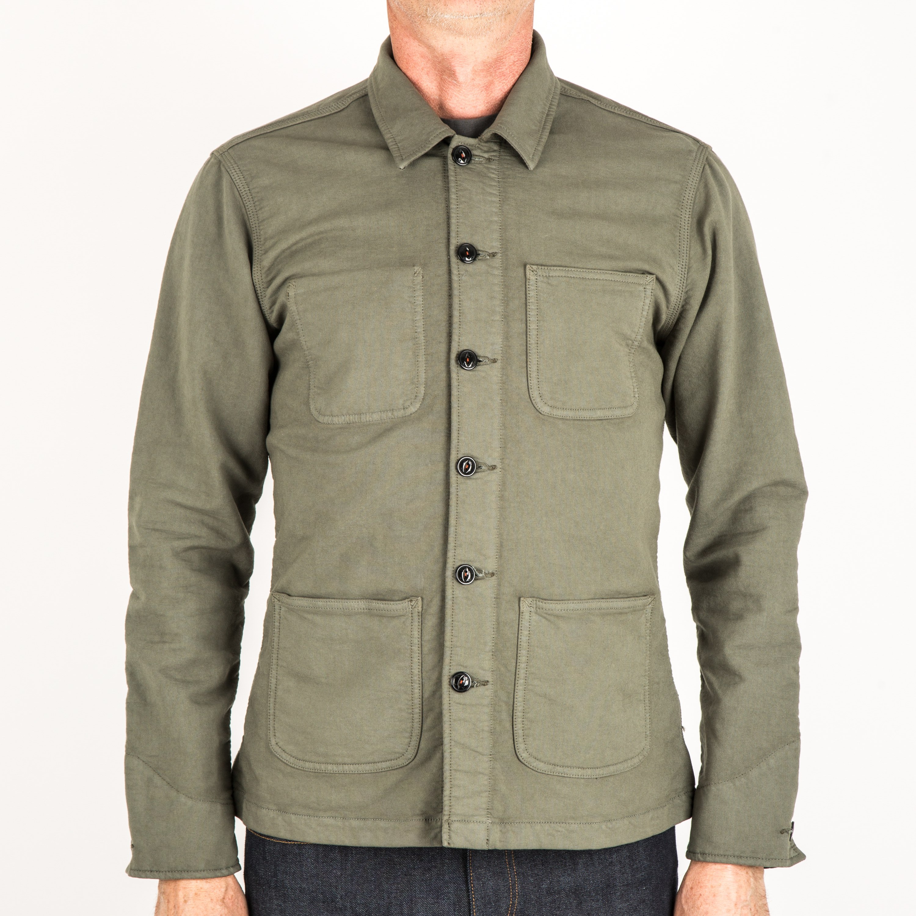 Hiroshi Kato The Vise - Chore Jacket Double Weave - Military