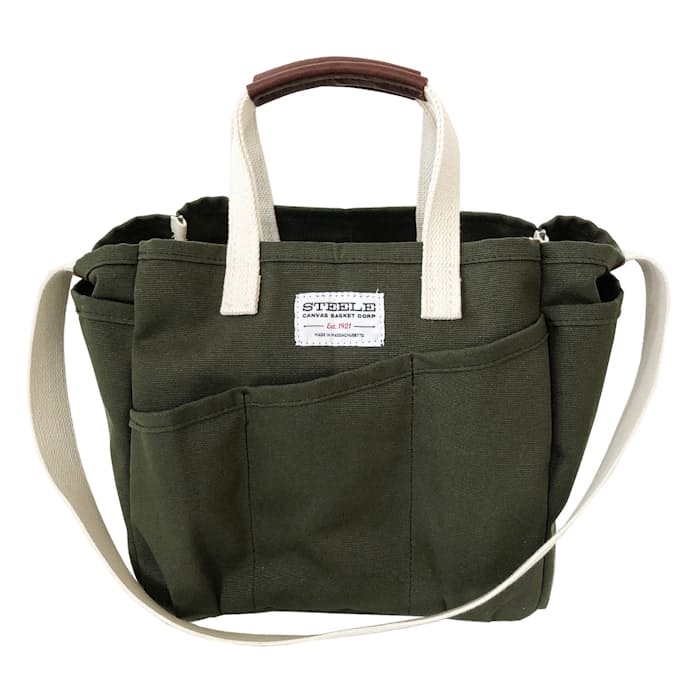 canvas utility tote with pockets