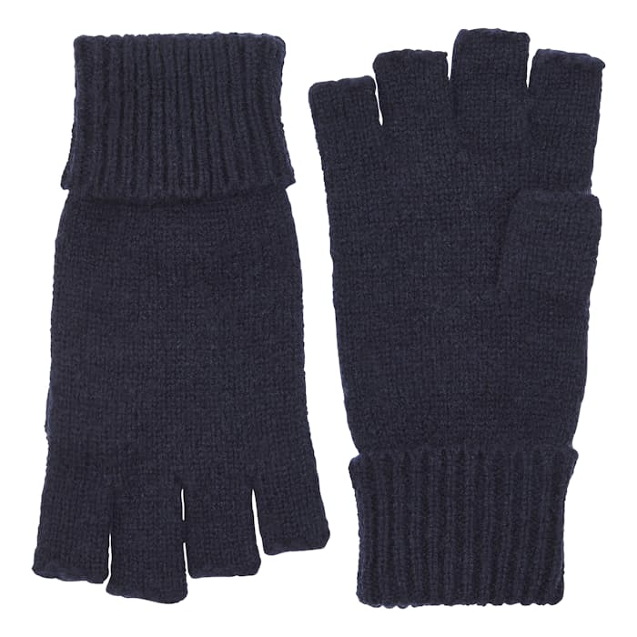 Hestra Basic Wool Half Finger Glove - Navy, undefined