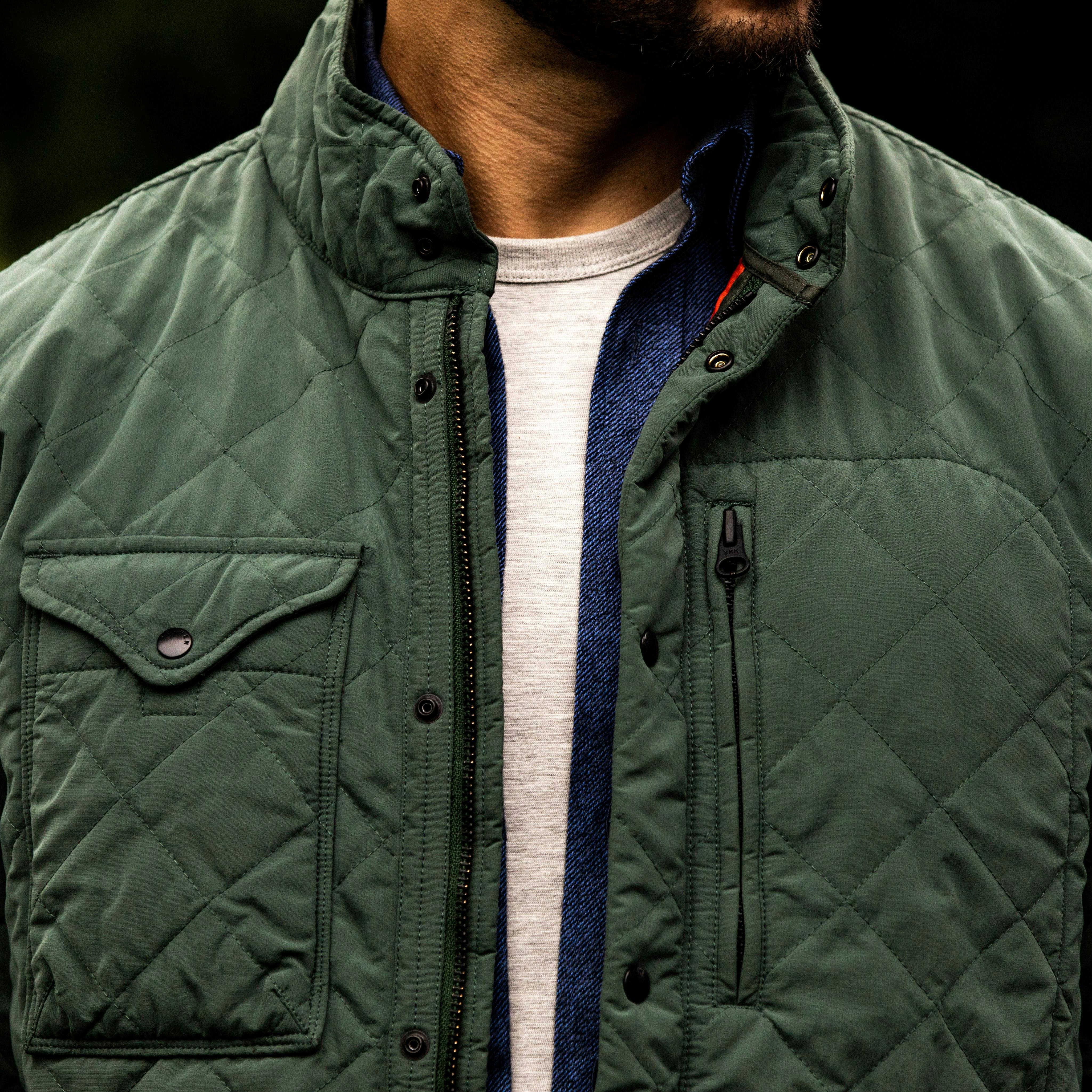Relwen Quilted Insulated Tanker Jacket - Navy, Quilted Jackets