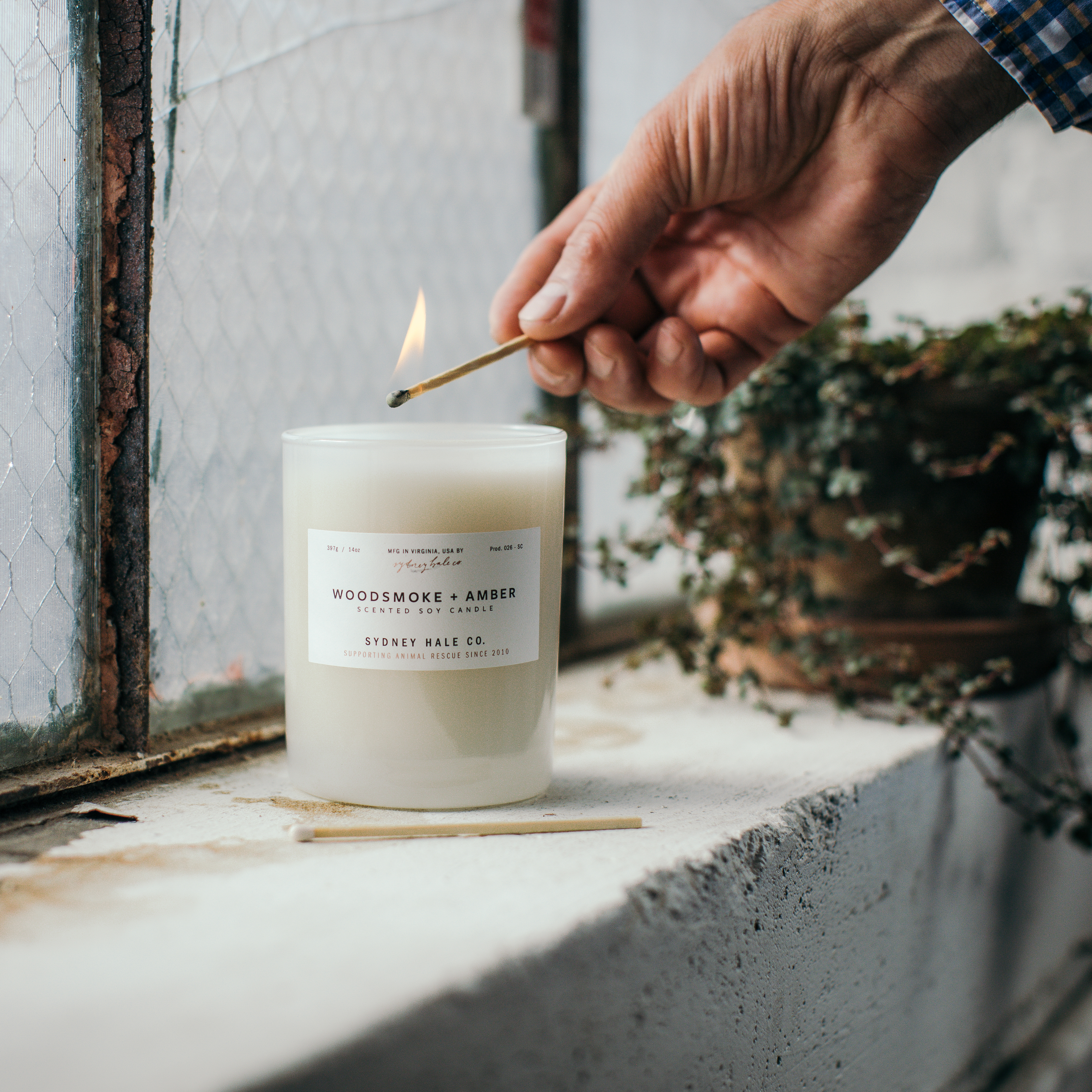 Sydney Hale Woodsmoke + Amber Candle N/A Candles Huckberry