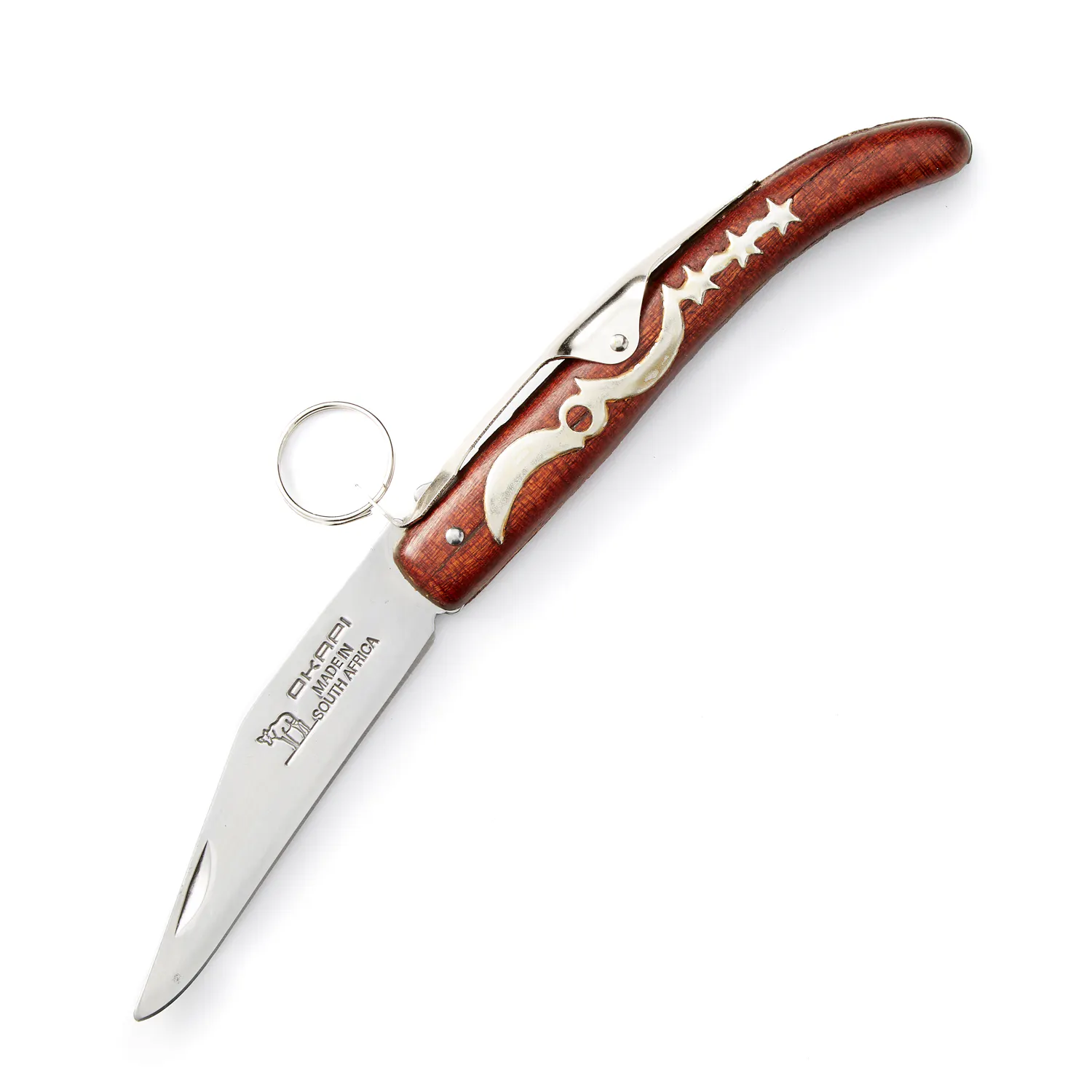 Okapi Keyring Lock Knife - Wood + Carbon Steel | undefined | Huckberry