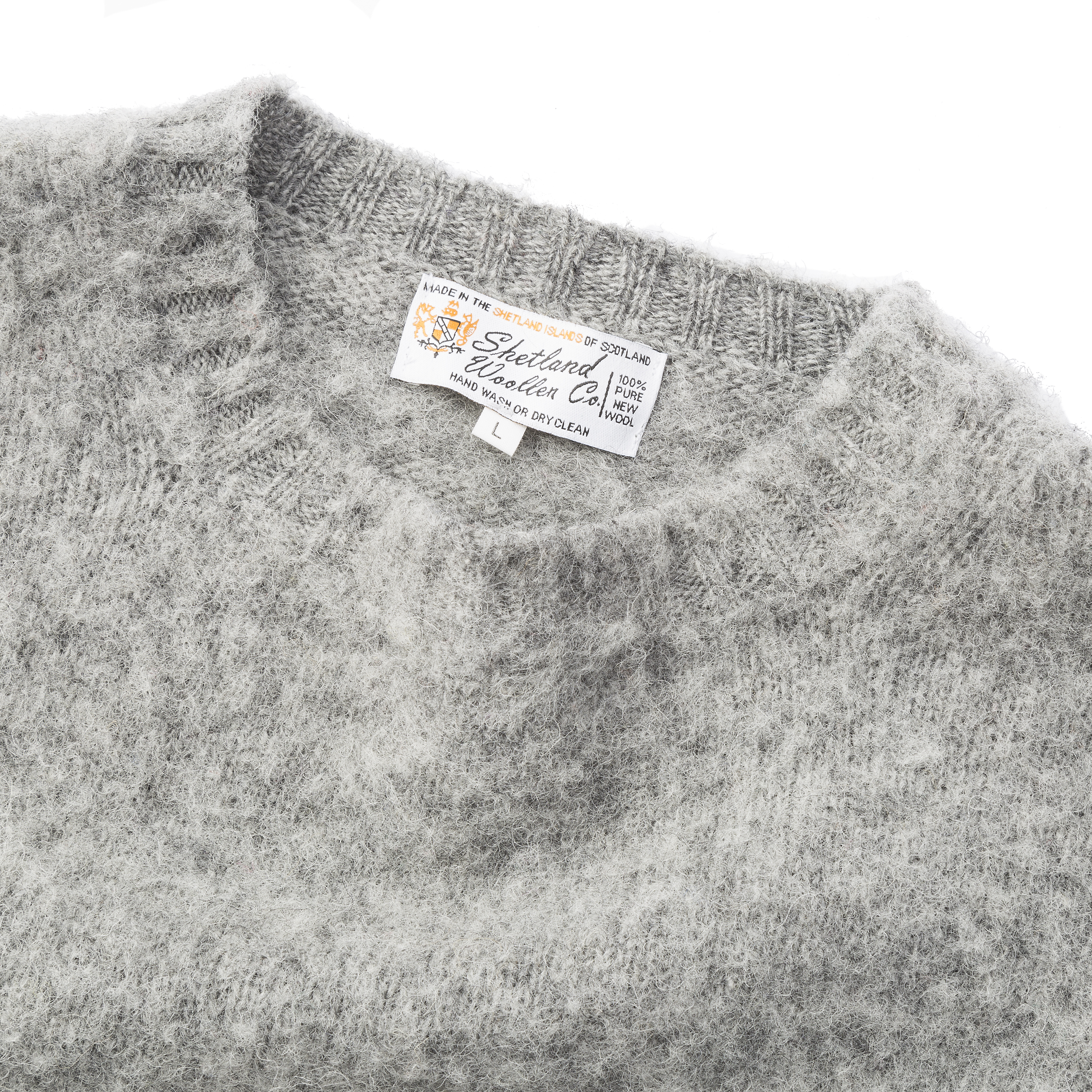 Shetland Woollen Company Shaggy Sweater - Grey | Crew Neck