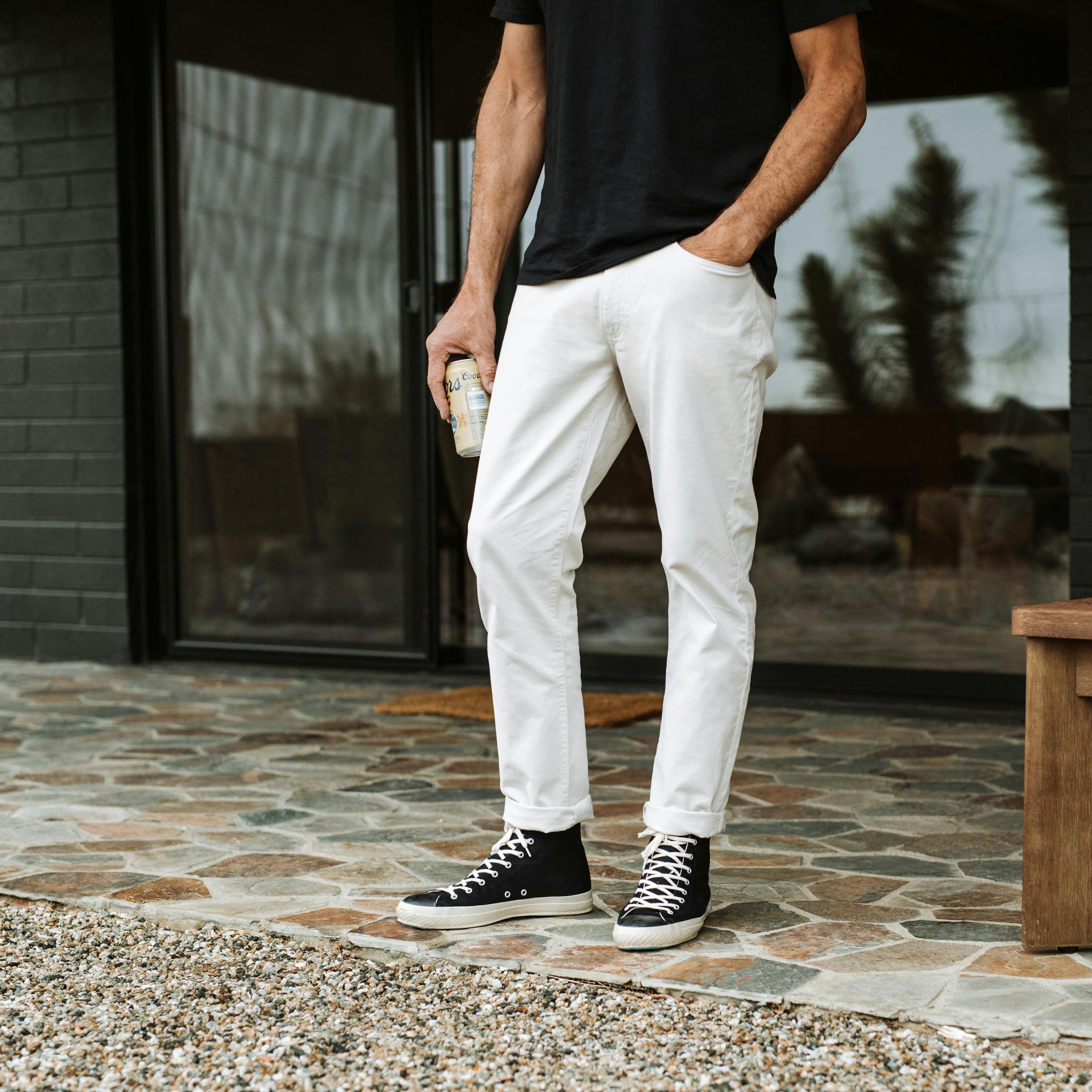 In Review: The Flint & Tinder 365 Pant (2022). Slim, tapered, and straight  fit.