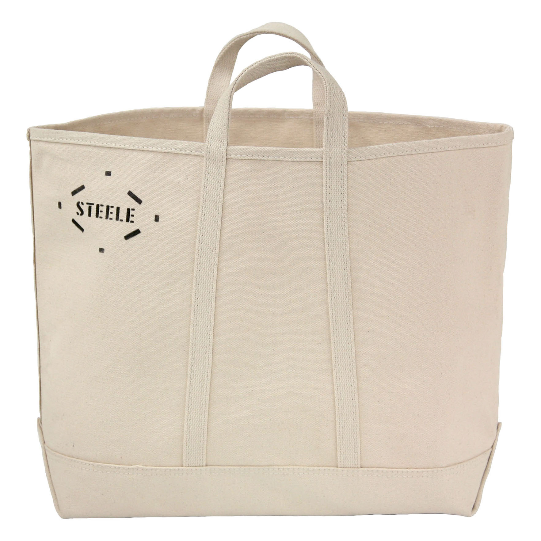 XS leather―trimmed canvas tote
