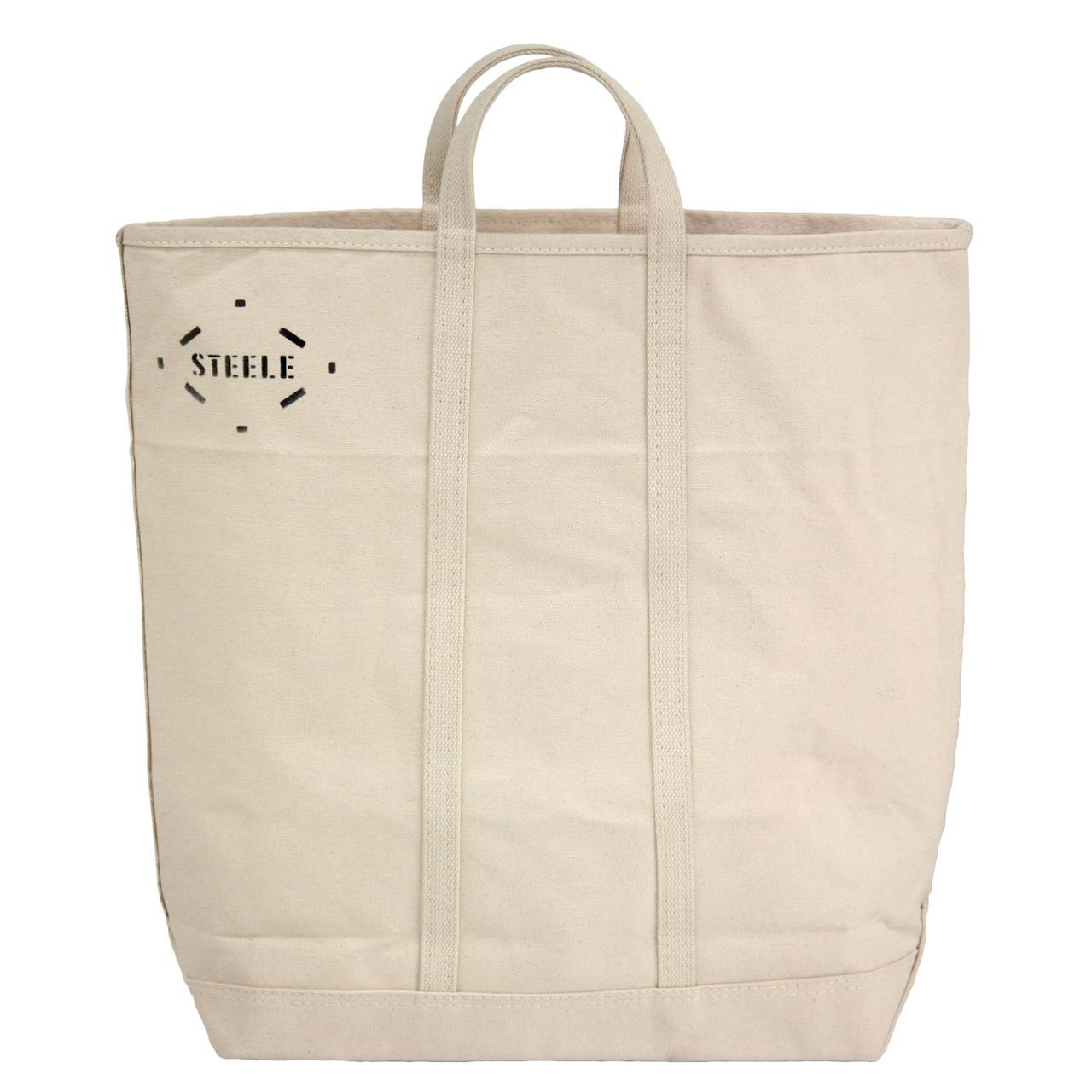 Steele Tall Natural Canvas Tote