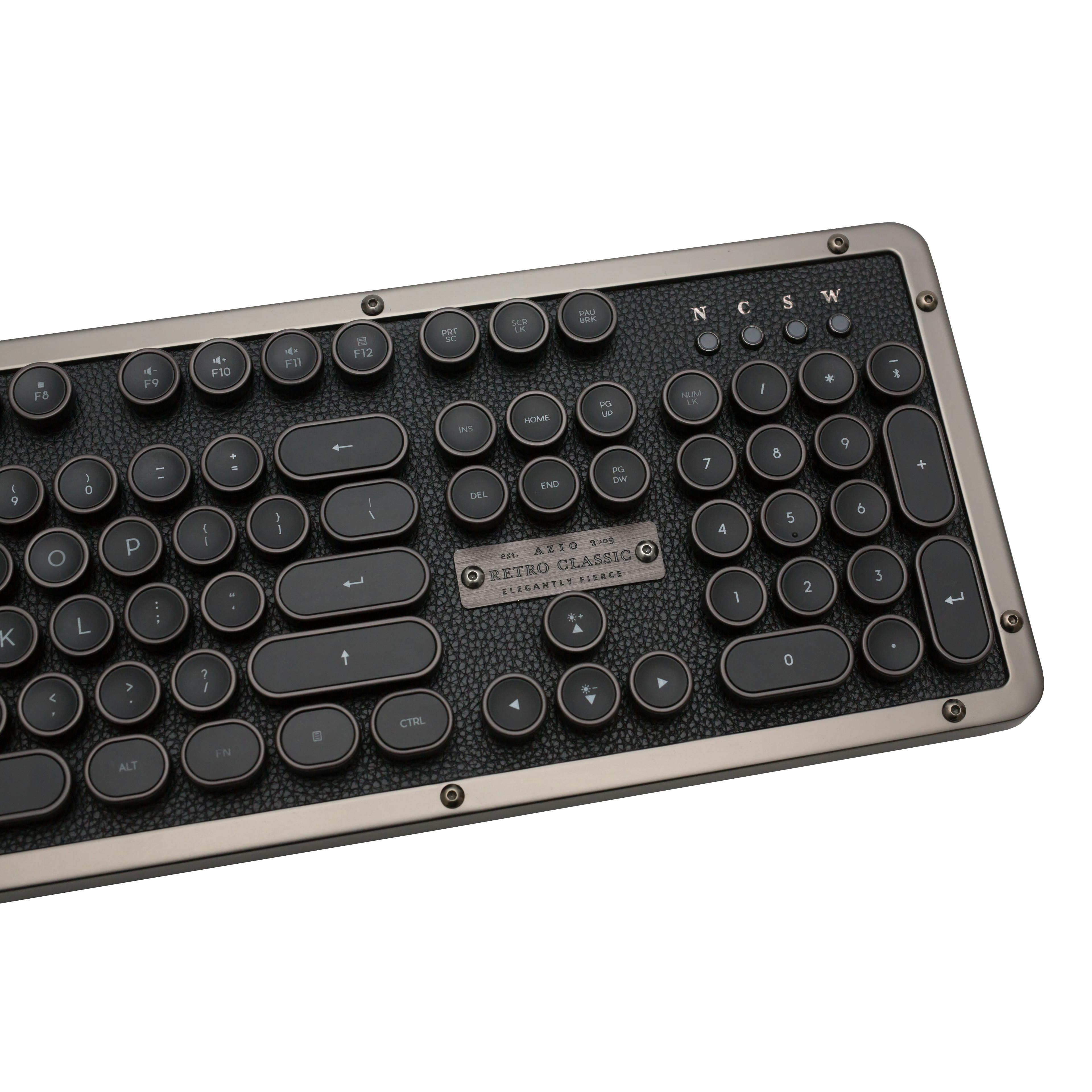 AZIO Retro Classic - Bluetooth Keyboard - Gunmetal, undefined