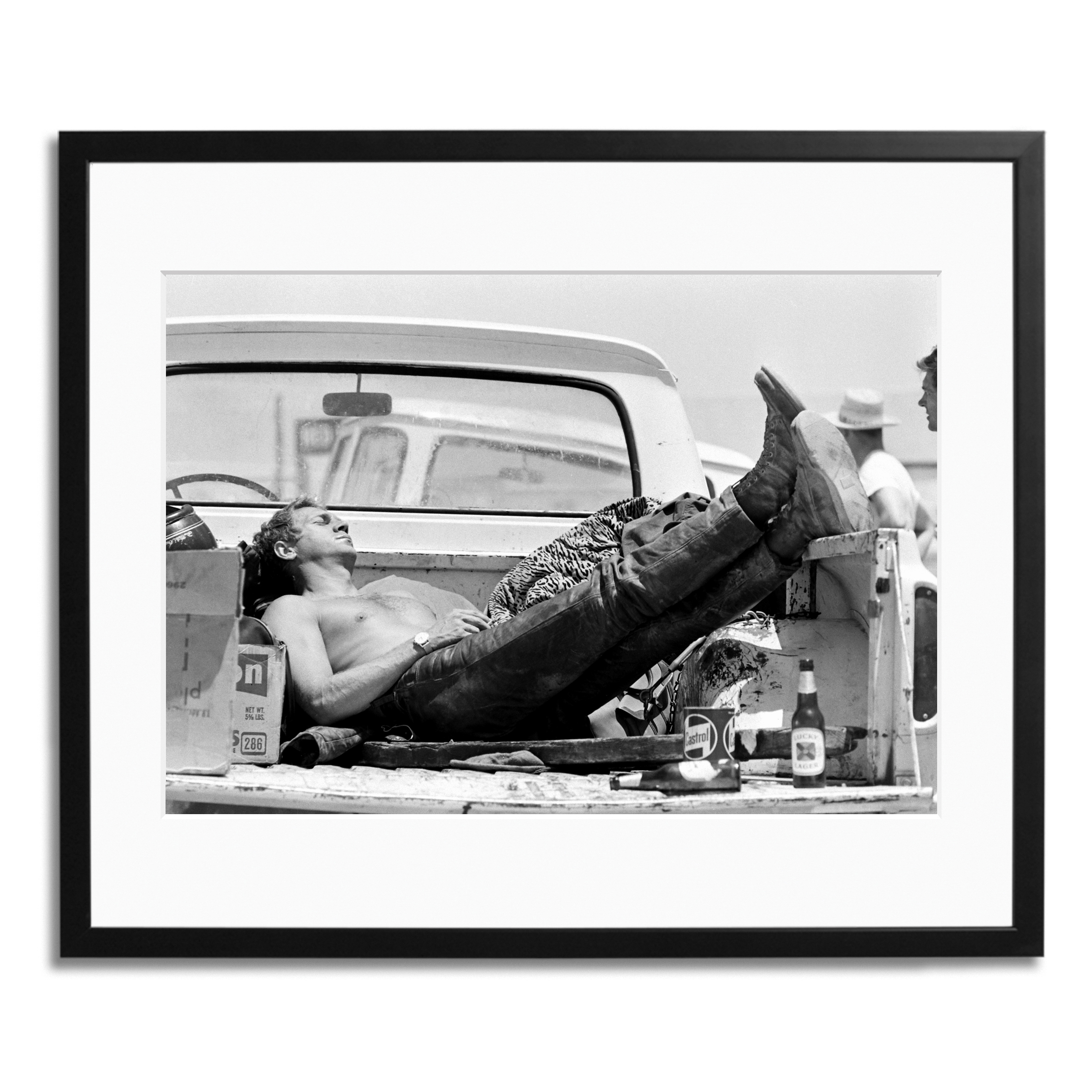 Sonic Editions Steve McQueen Framed Print - Black Frame + Mount