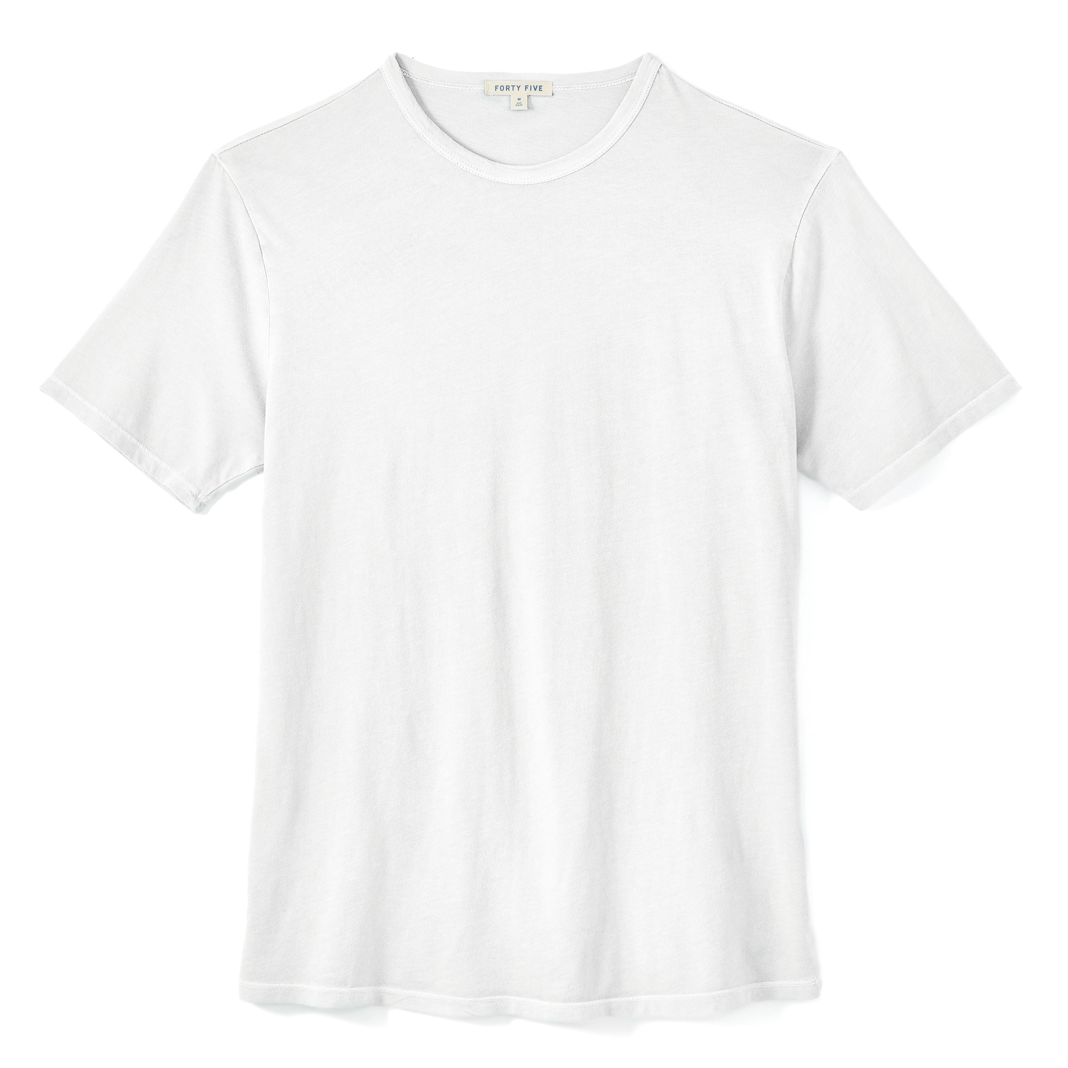 Forty Five Supima Crew T-Shirt - White, T-Shirts