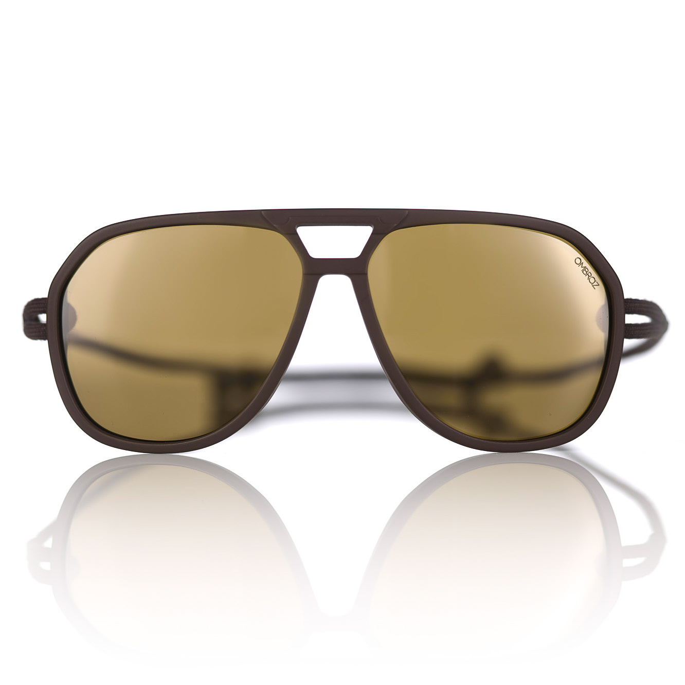 Ombraz Classic Armless Sunglasses - Brown/Polarized Yellow