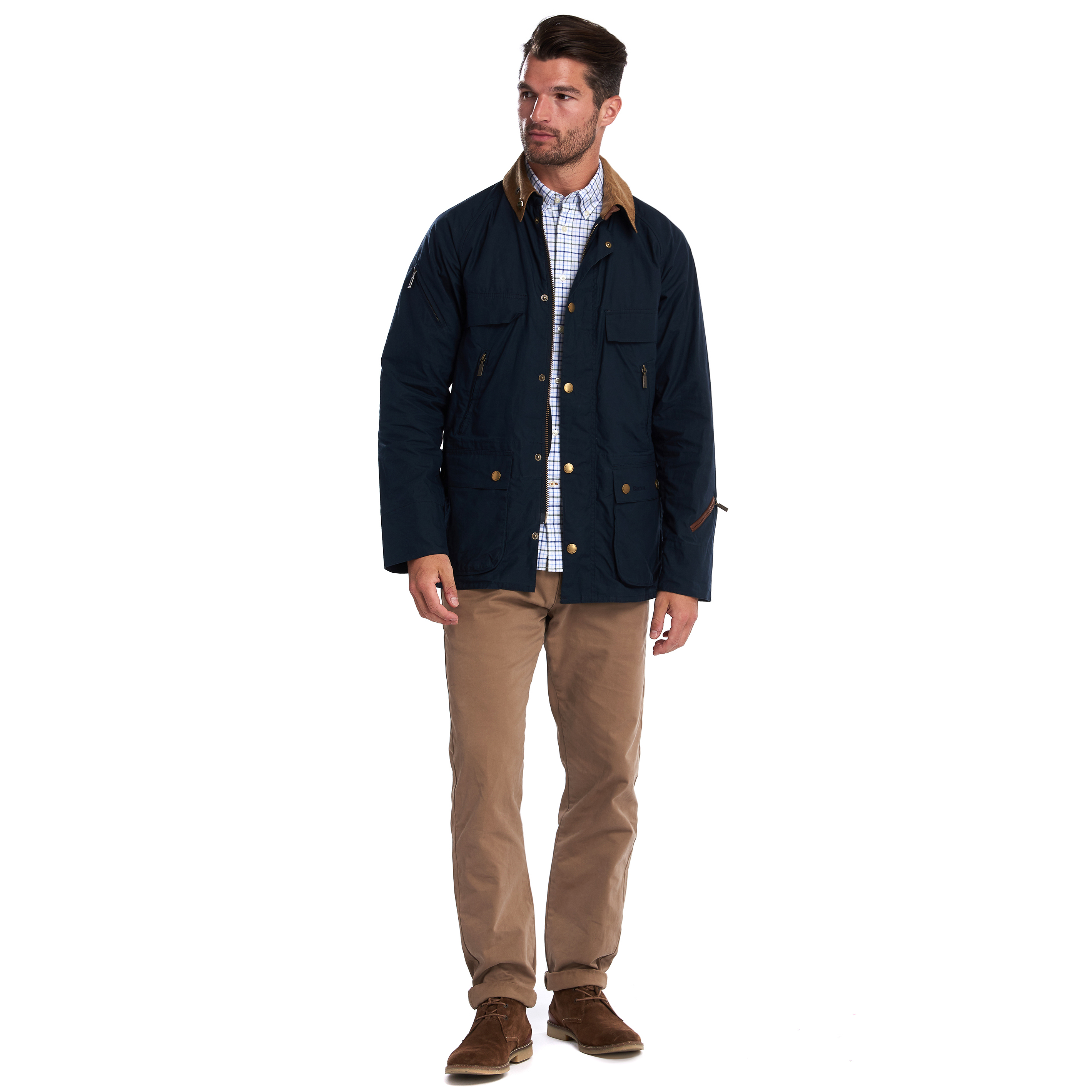 Barbour Bedale Casual - Navy | undefined | Huckberry