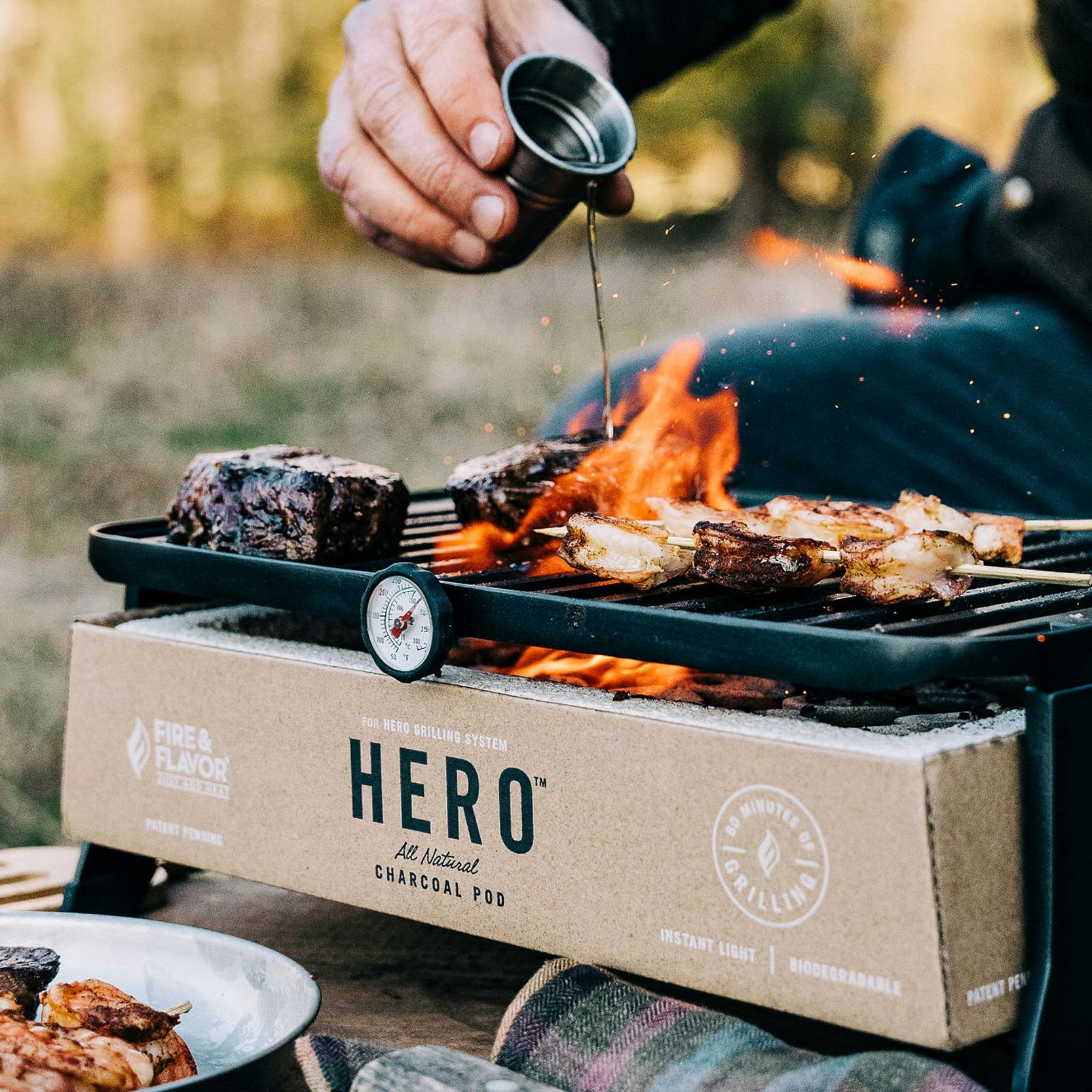 Fire & Flavor Hero Grill - Portable Eco-Friendly Outdoor Grill