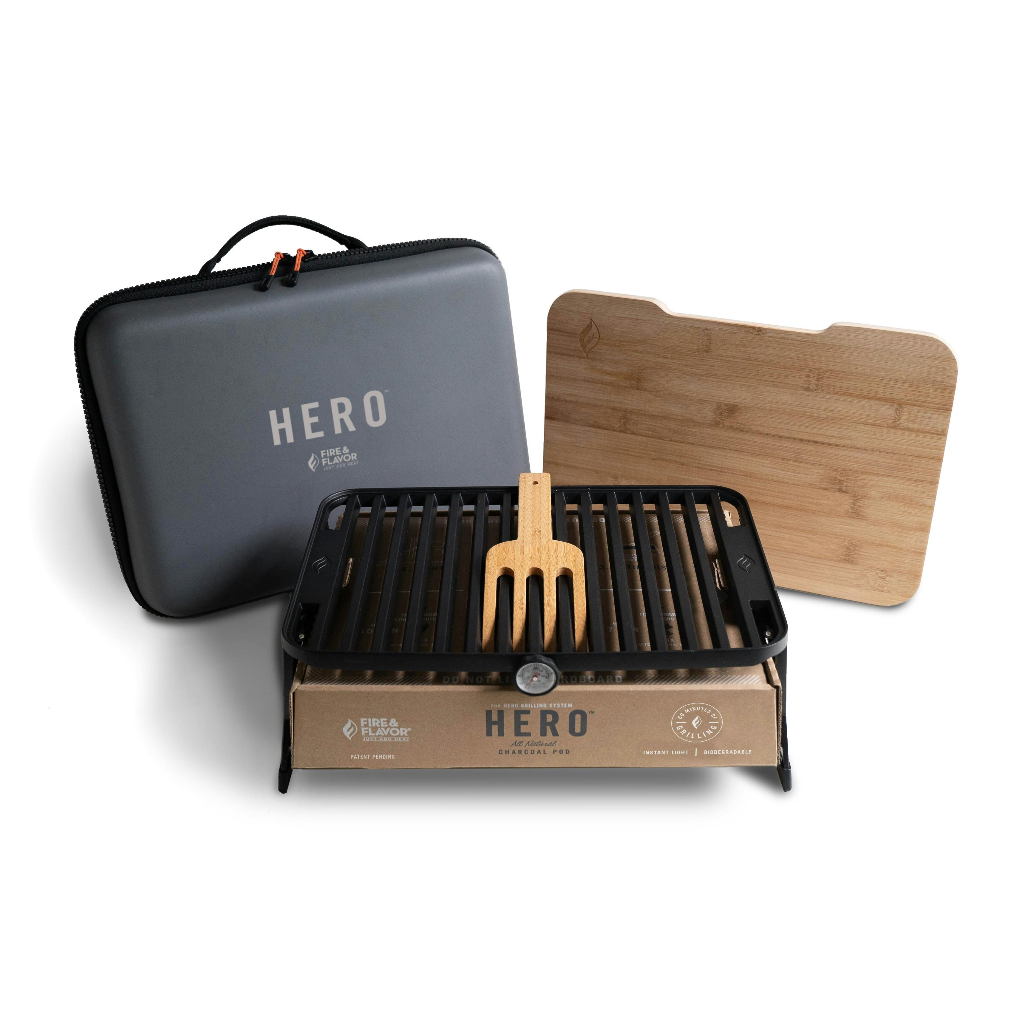 Hero Grill System - Portable Eco-Friendly Outdoor Grill + Case