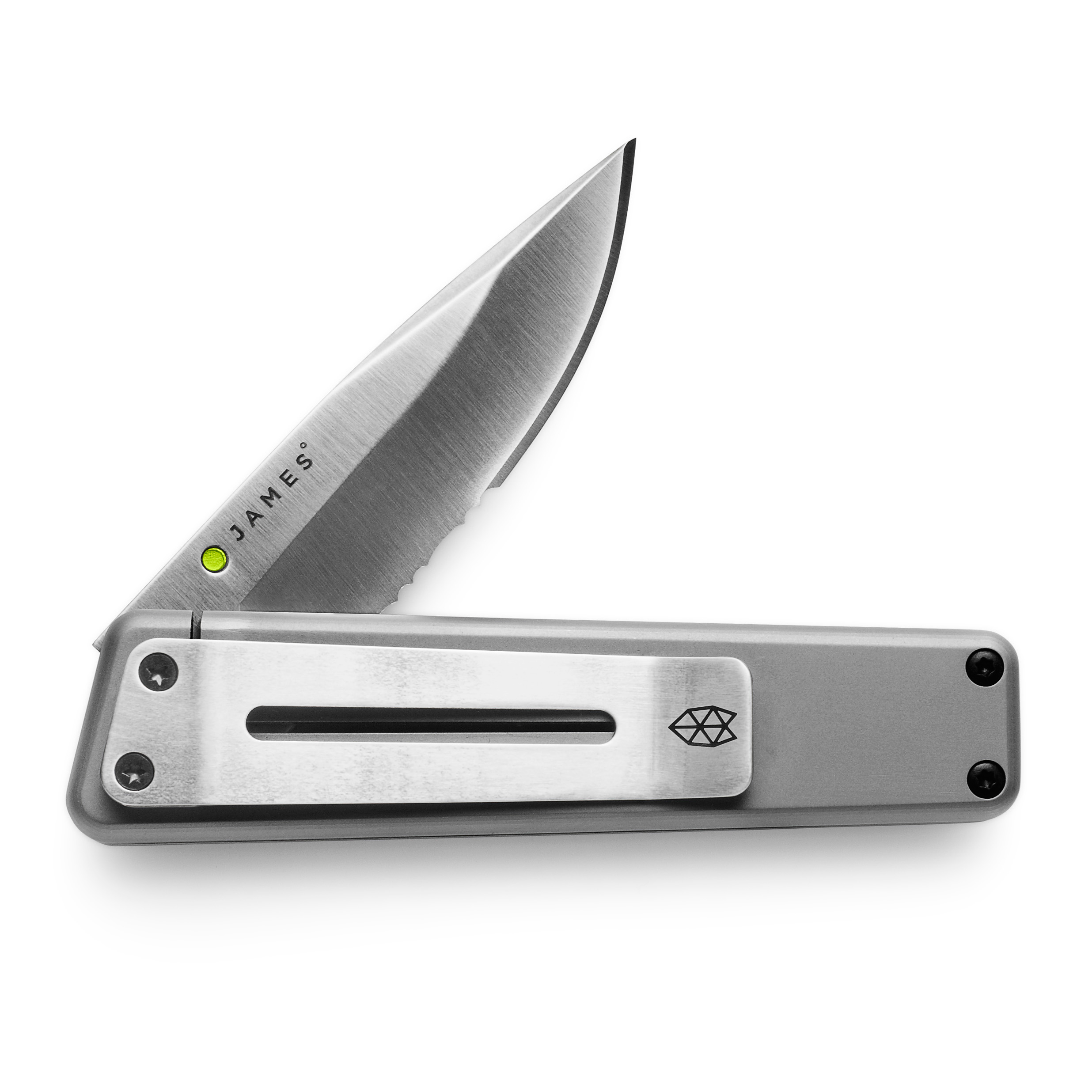 The James Brand The Chapter Knife Serrated Titanium + Stainless
