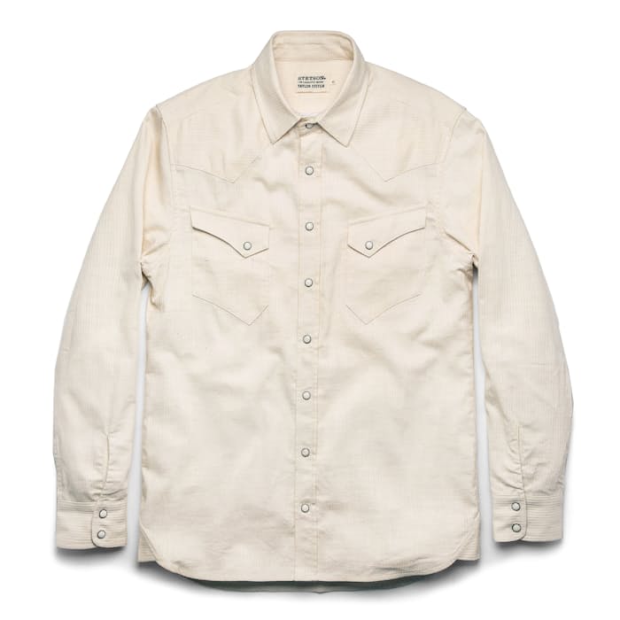 Taylor Stitch The Western Shirt - Natural Corded Cotton | Long Sleeve ...