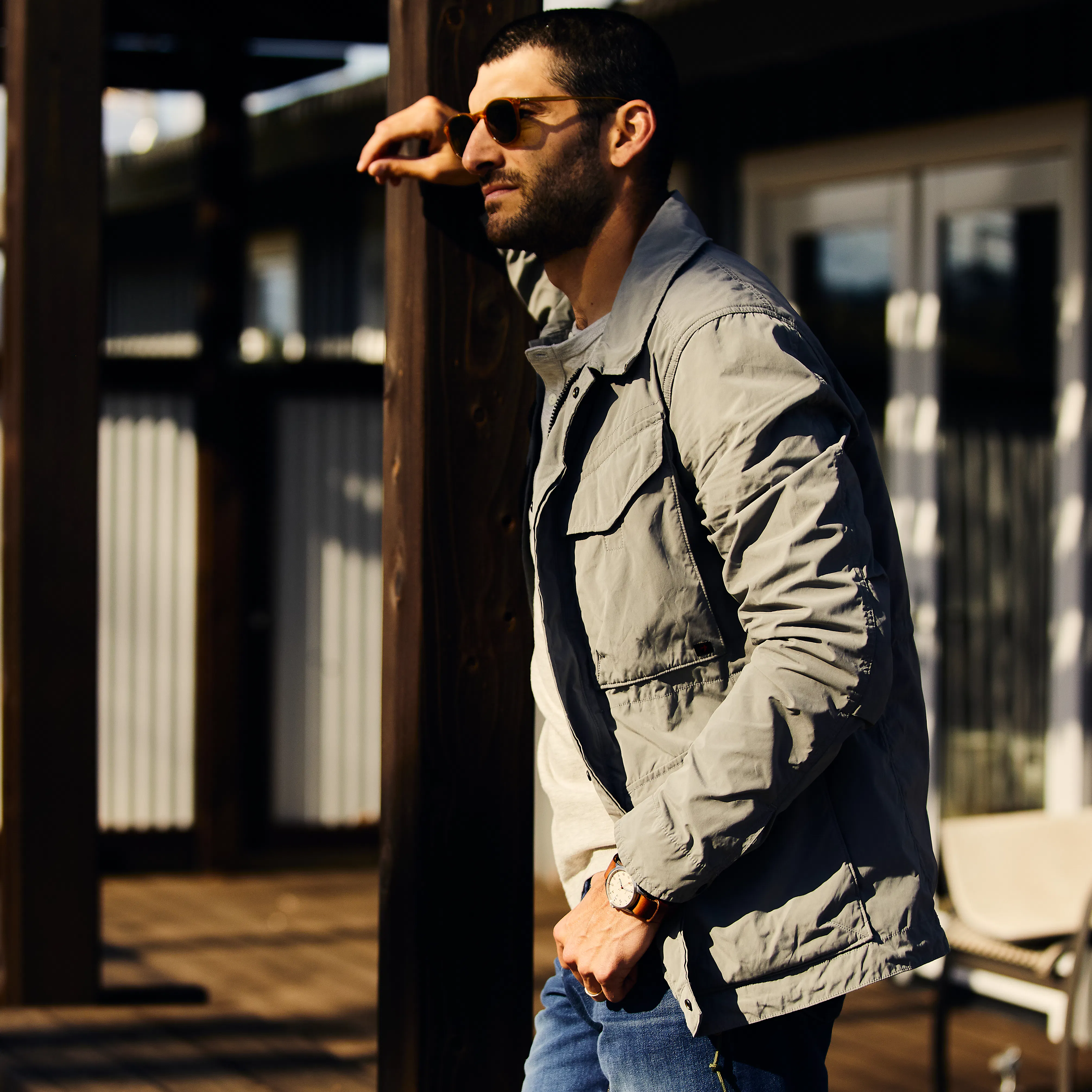 Relwen Peached Sailcloth Tanker - Exclusive - Light Washed
