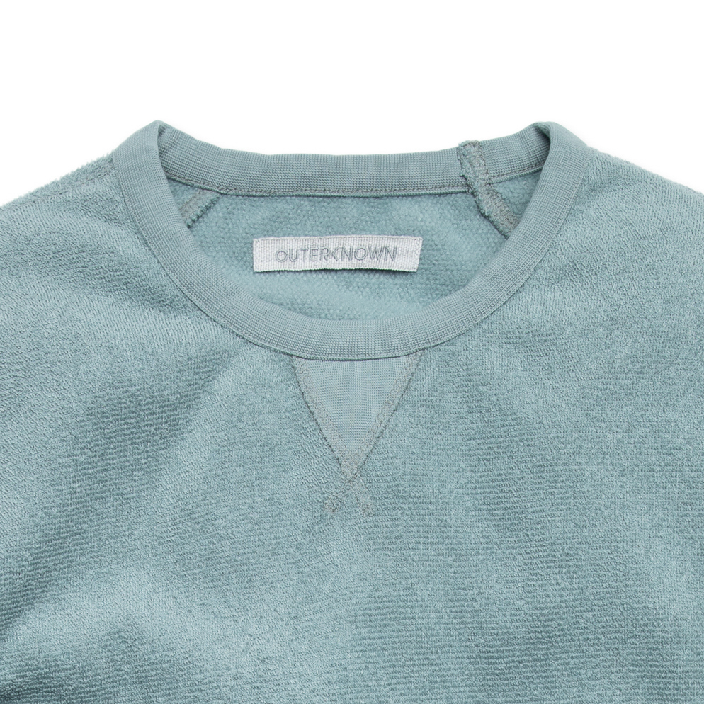 Outerknown Hightide Crew - Ash Blue | Crew Neck Sweatshirts