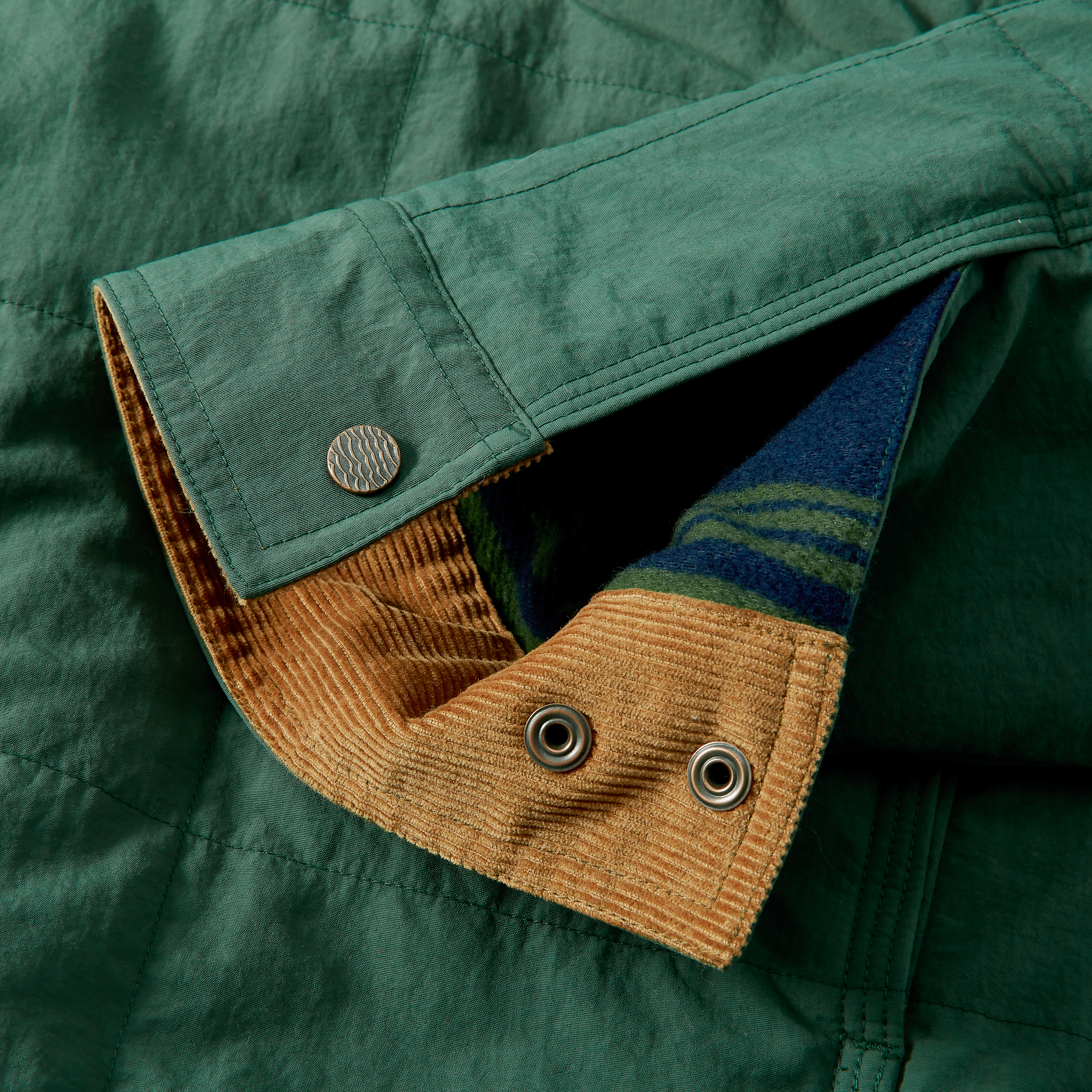PWA QUILTED PUFFY SHIRT オリーブ Flint and Tinder Quilted Nylon Shirt Jacket - Olive | Shirt