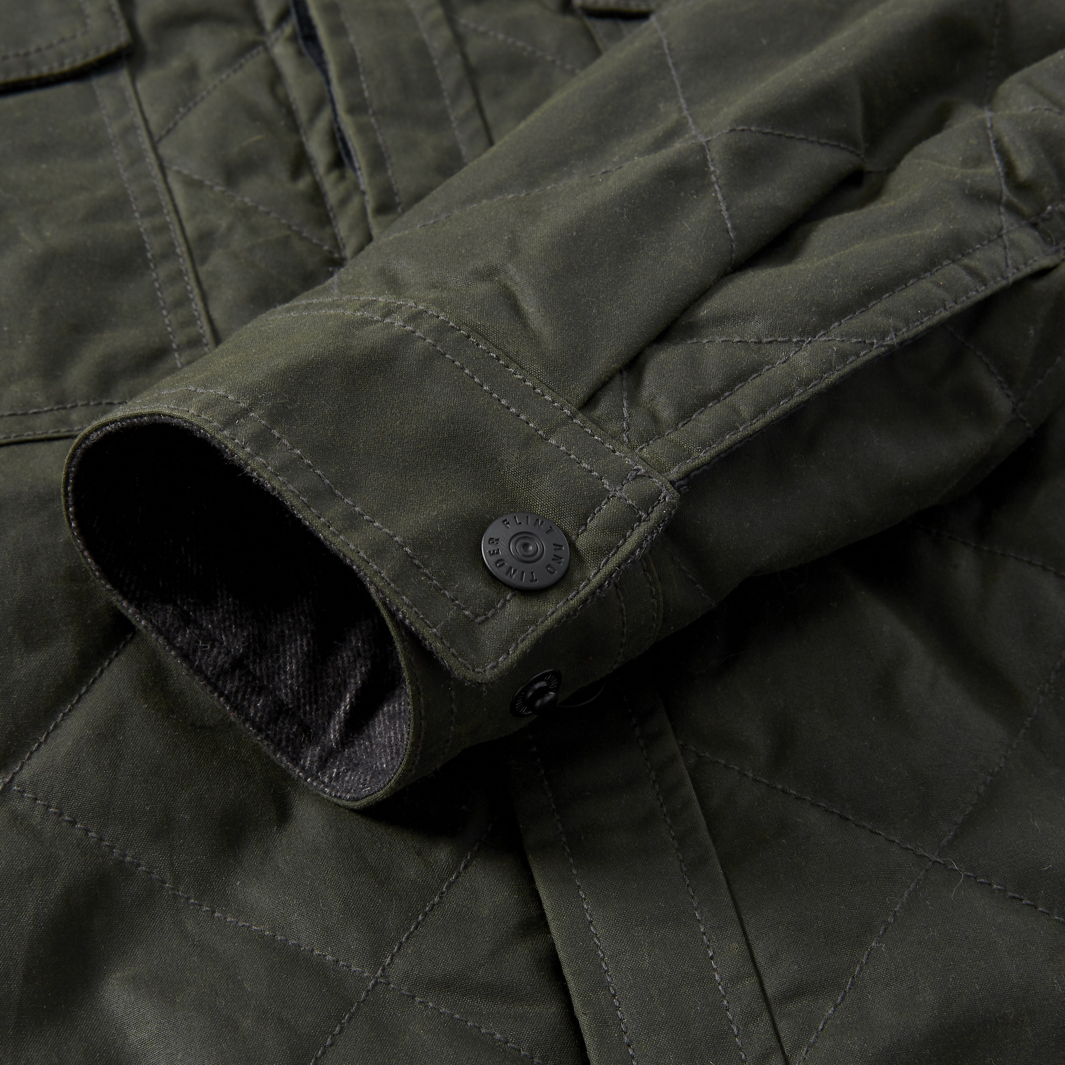 Flint and Tinder Quilted Waxed Shirt Jacket Forest Quilted Jackets