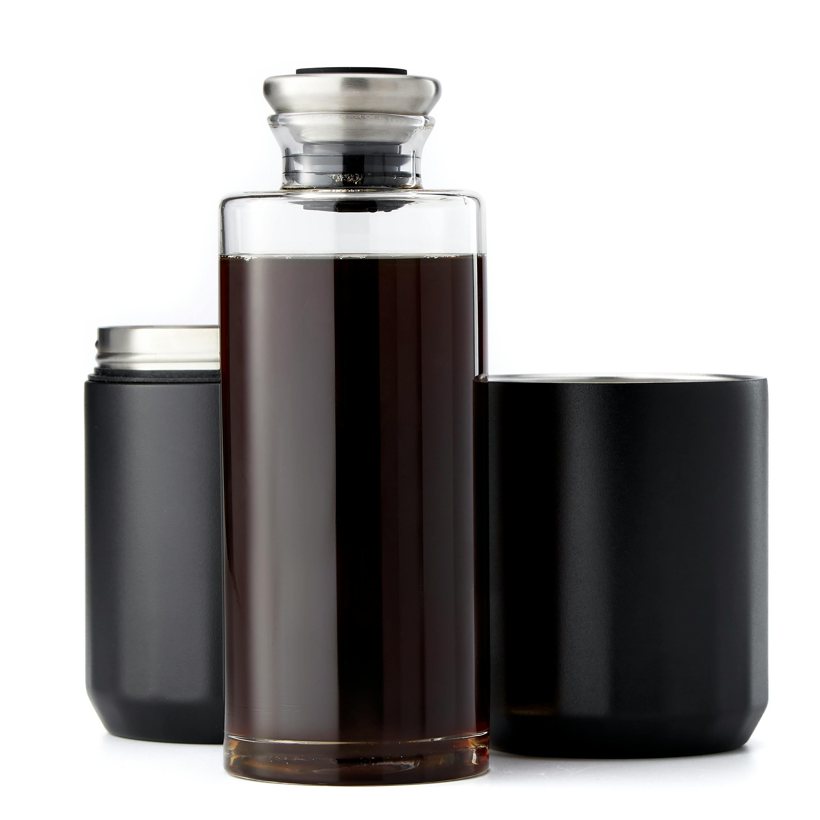 Aged & Ore Double Insulated Travel Decanter Premium Stainless Steel  Convertible