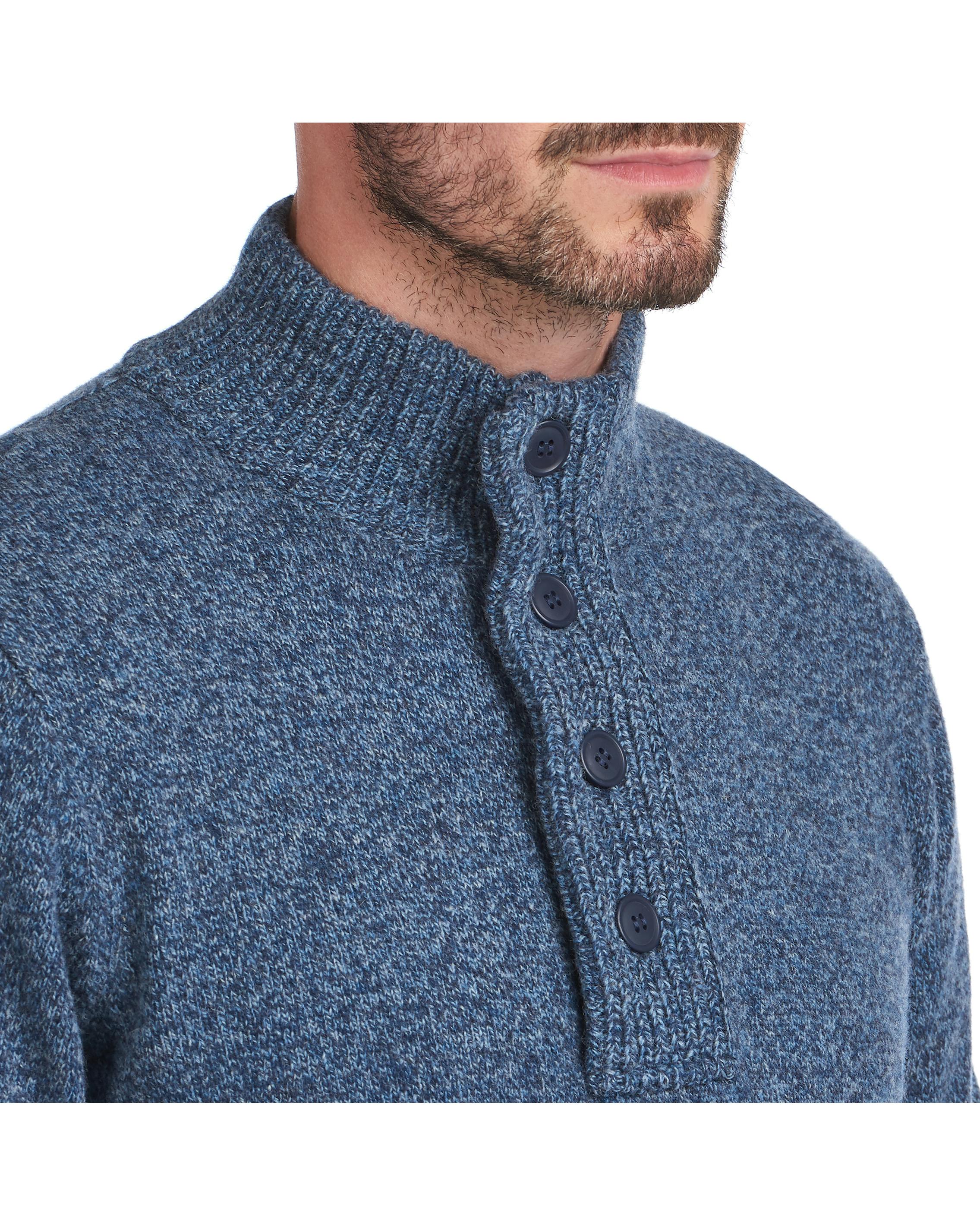 Barbour Barbour Patch Half Zip Inky Blue Quarter-Zip Sweaters