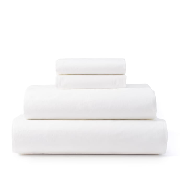 Upstate Pure Washed Cotton Sheet Set Queen White Sheets & Duvet