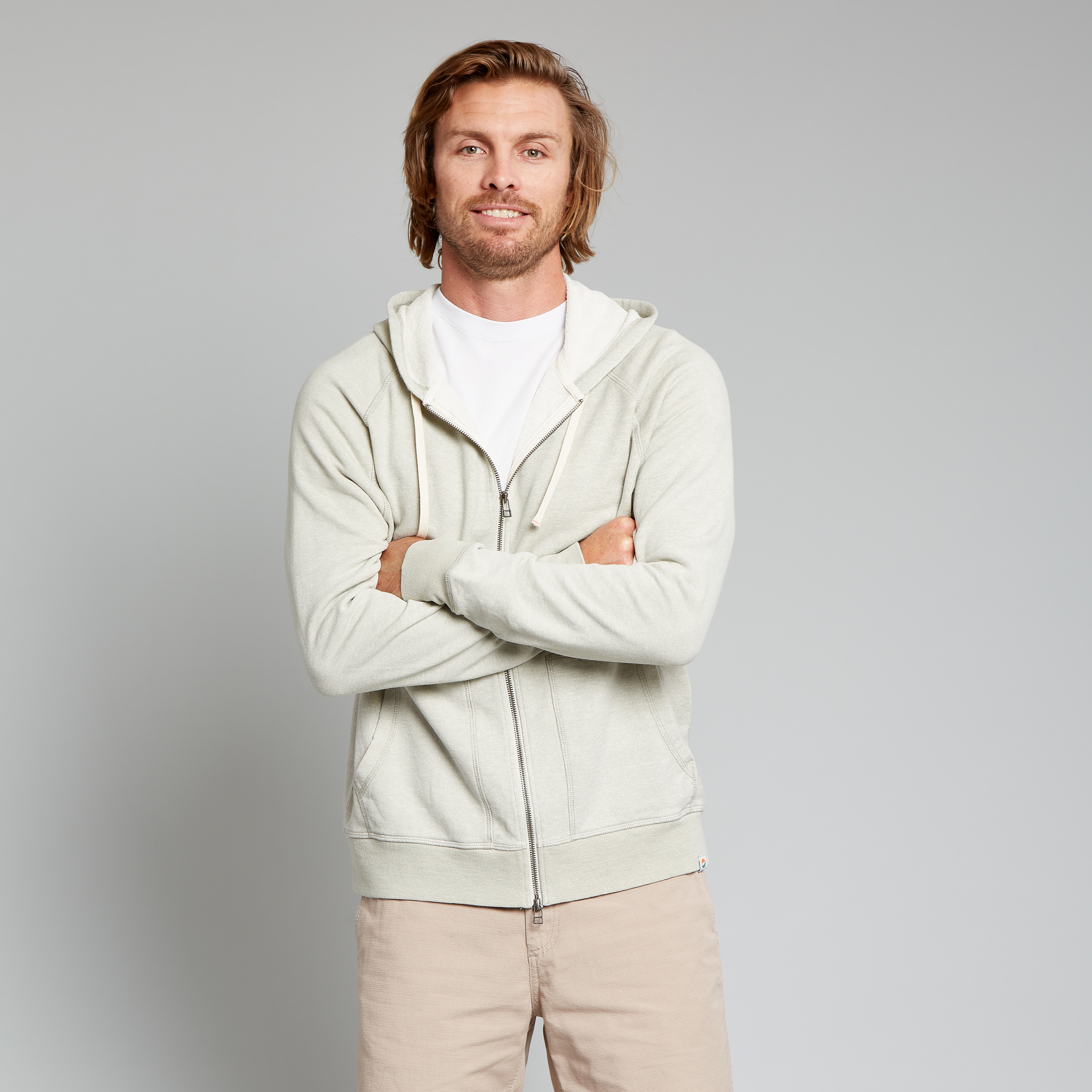 Wellen Hemp Zip Hoodie - Heathered Sage | Full-Zip Hoodies